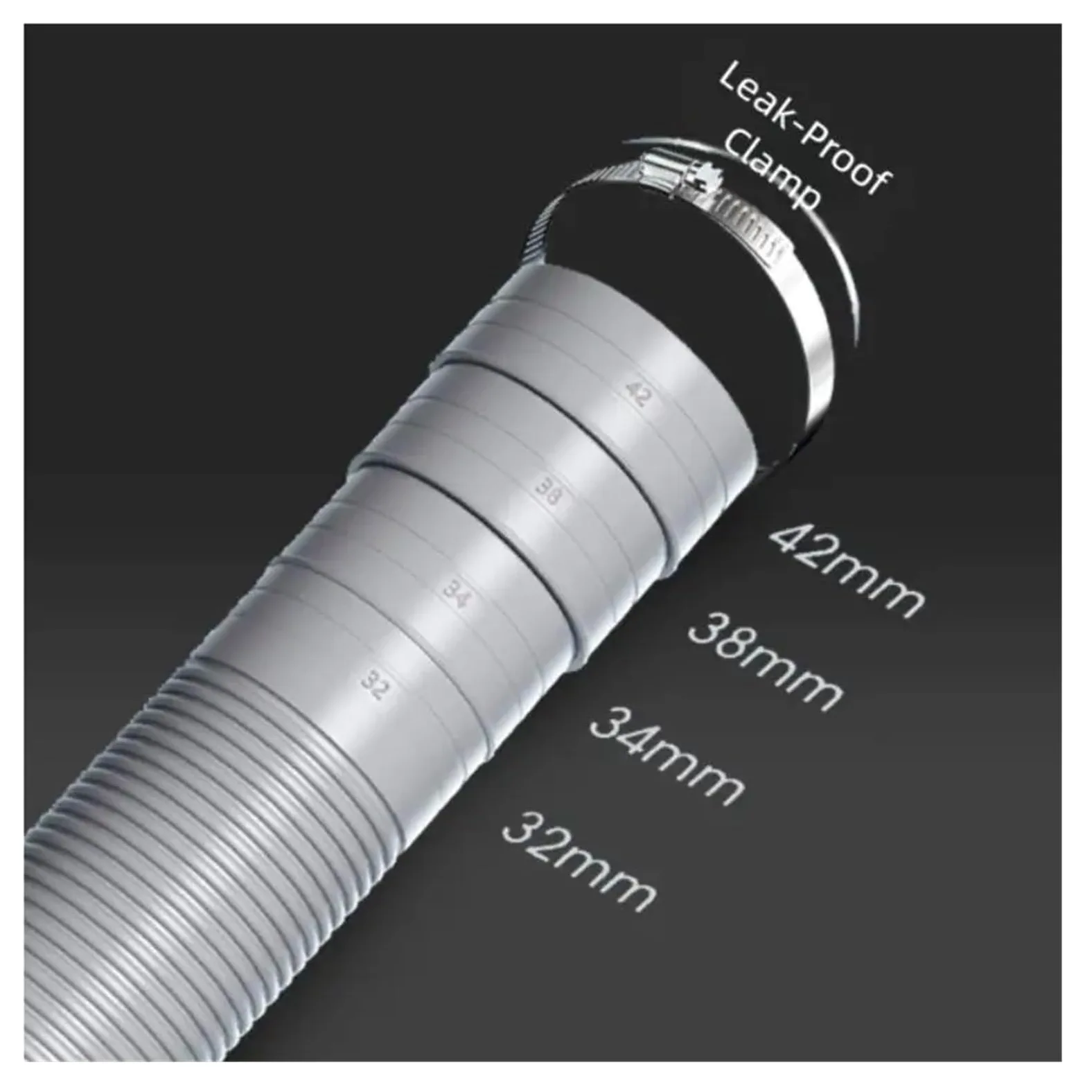 Manguera de desagüe for lavadora, tubo flexible descarga for, corrugado, for lavavajillas(5m)