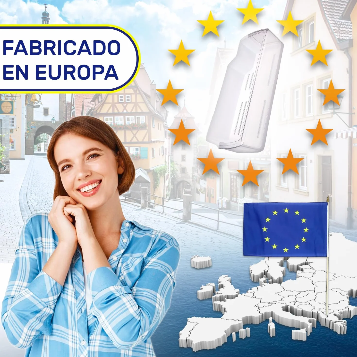 Estante Botellero Frigorifico 375 x 195 x 95 mm con Código Original AAP73751503 para LG - MADE IN EU - Garantía de 10 Años - MONTERAL