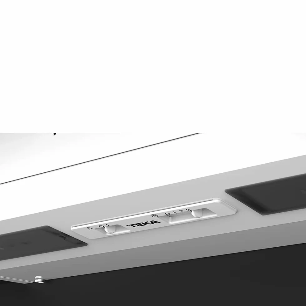 TEKA Campana Extractora Integrada 60 cm, 1 Motor, 3 Velocidades, 284 m3/h, 2 Lámparas LED, Mandos Mecánicos Deslizantes, NR1 63020 SOS