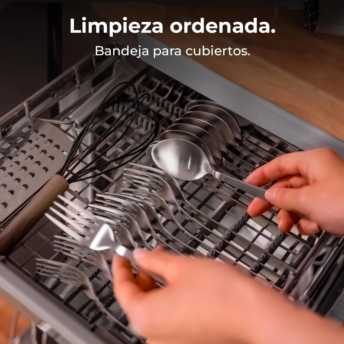 Cecotec Lavavajillas Integrable 60cm Bolero Aguazero 8001 Full BI B. 14 Cubiertos, 8 Programas, Motor Inverter Plus, 3º Bandeja, Control Táctil, O2 Dry, Filtro Antibacteriano