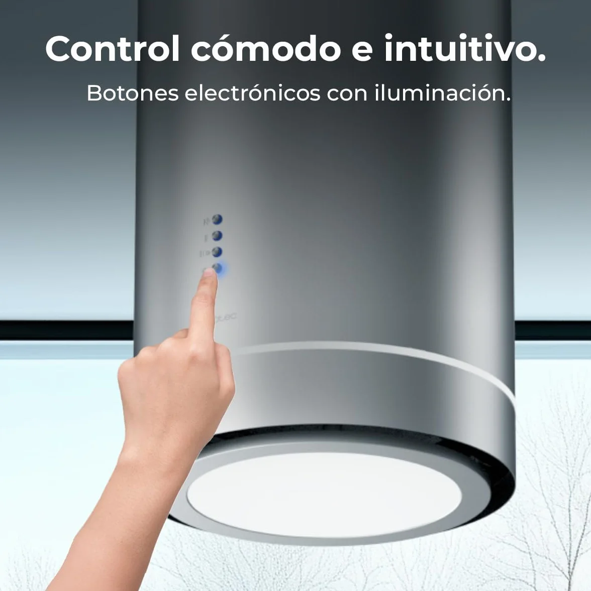 Cecotec Campana Extractora 38cm Isla Redonda Bolero Flux Ire 388000 Inox A++ 800M3/H 210W