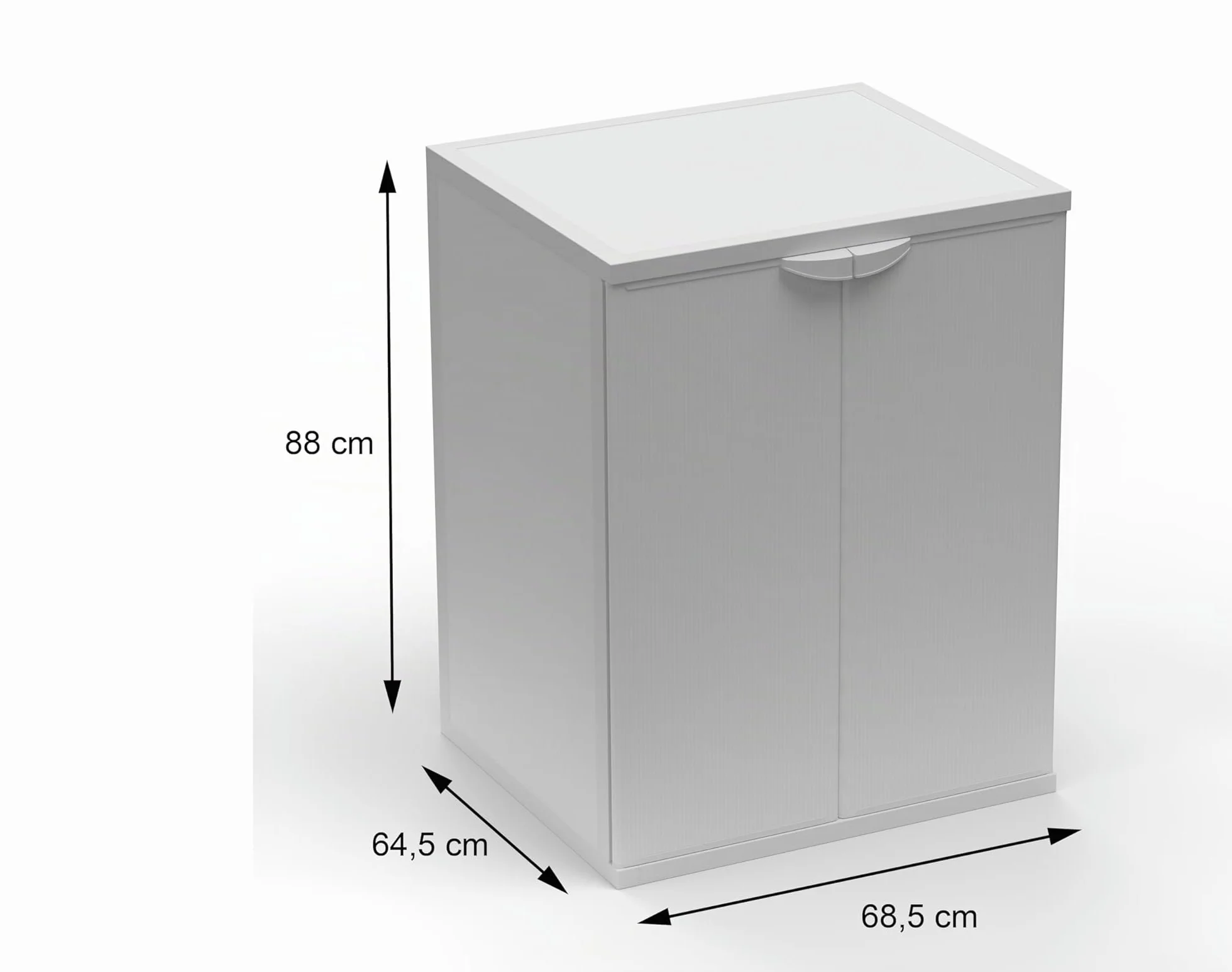 mongardi: Mueble Cubre Lavadora de Resina de PP, PVC y ABS, Universal, fácil de Montar, Resistente a la Humedad, lavadero, Garaje, Exterior, 68,5 x 64,5 x 88 cm, Blanco