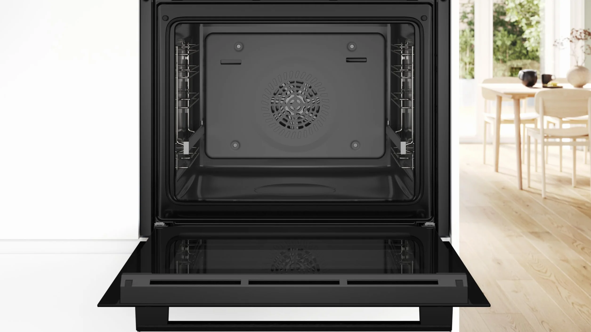 Bosch Horno Multifunción Serie 6 60 cm Asistente de limpieza con agua Negro HBG536EB3