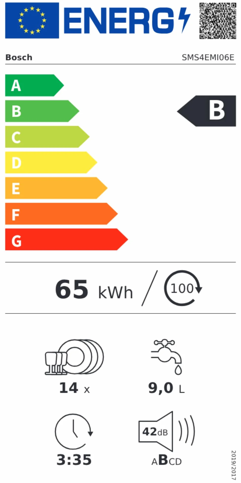 Bosch Lavavajillas Libre Instalación 60 cm Serie 4 Home Connect EcoSilence Acero SMS4EMI06E