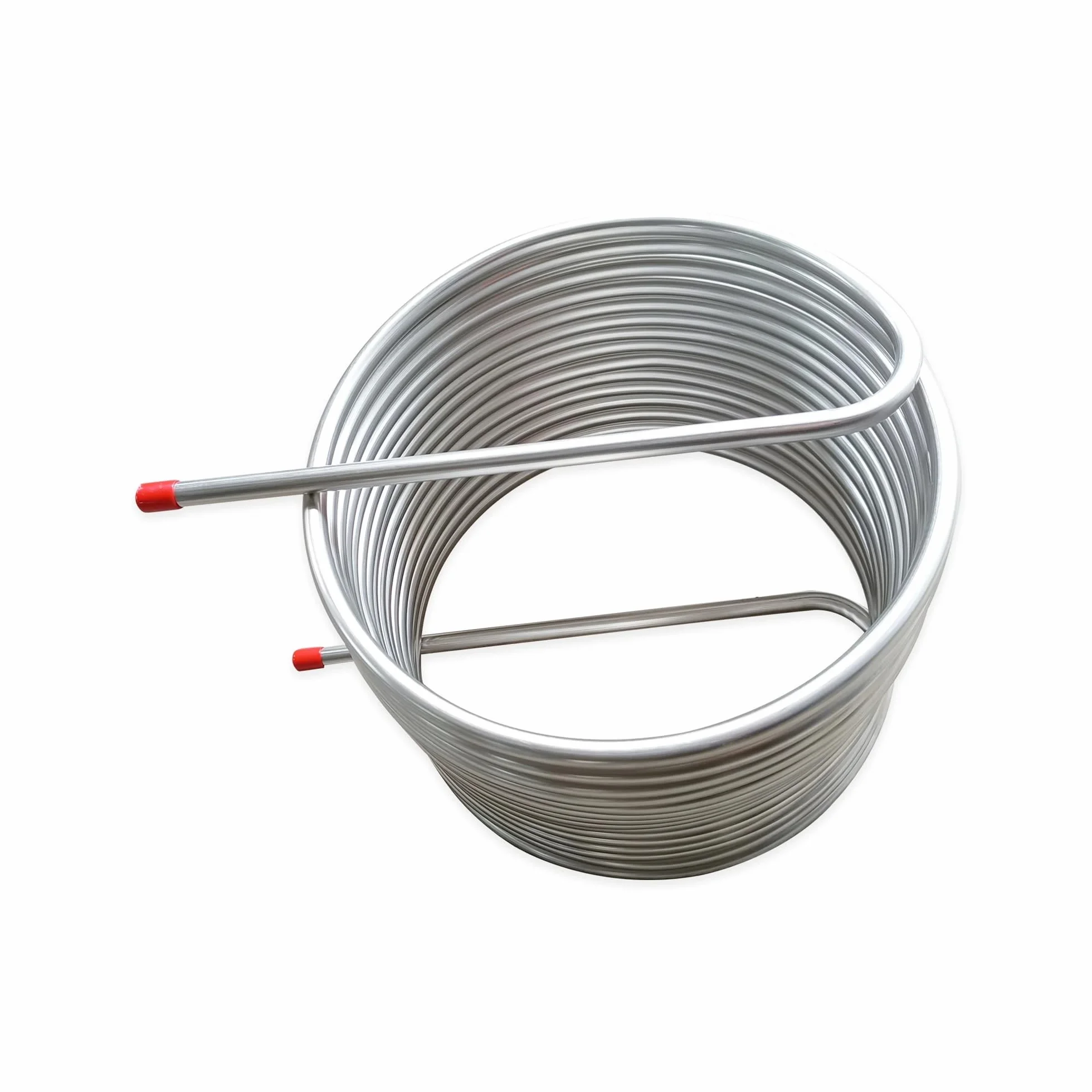 Serpentín de sistema de recirculación de puré con intercambiador de calor de 15,2 m (50 pies) de diámetro exterior, tubería de acero inoxidable 304 de 1/2", 30 cm de diámetro, tanque enfriador de lico