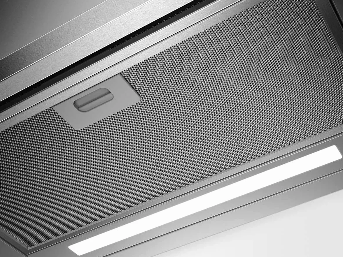 AEG DPE5660M Campana extractora extraíble, 60 cm, 3 velocidades + intensivo, Potencia hasta de 660 m3/h, Nivel de ruido de 60 dB(A), Panel incluido, Luces LED, Inox, Clase A