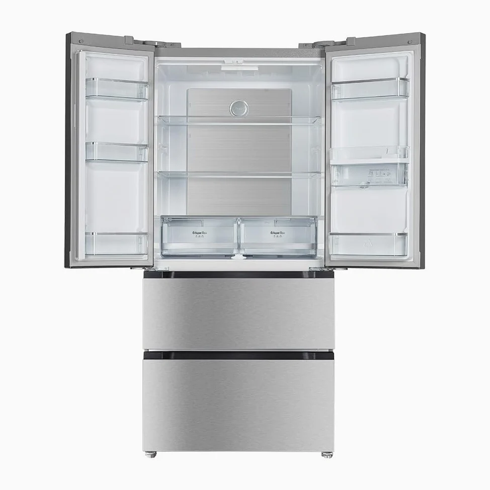 Cecotec Frigorífico Puerta Francesa Inox con Dispensador de Agua de 506L Bolero CoolMarket FD 510 WD Inox E. 183 cm de Alto, 84 cm de Ancho, Motor Inverter Plus, Bajo Consumo, Total NoFrost