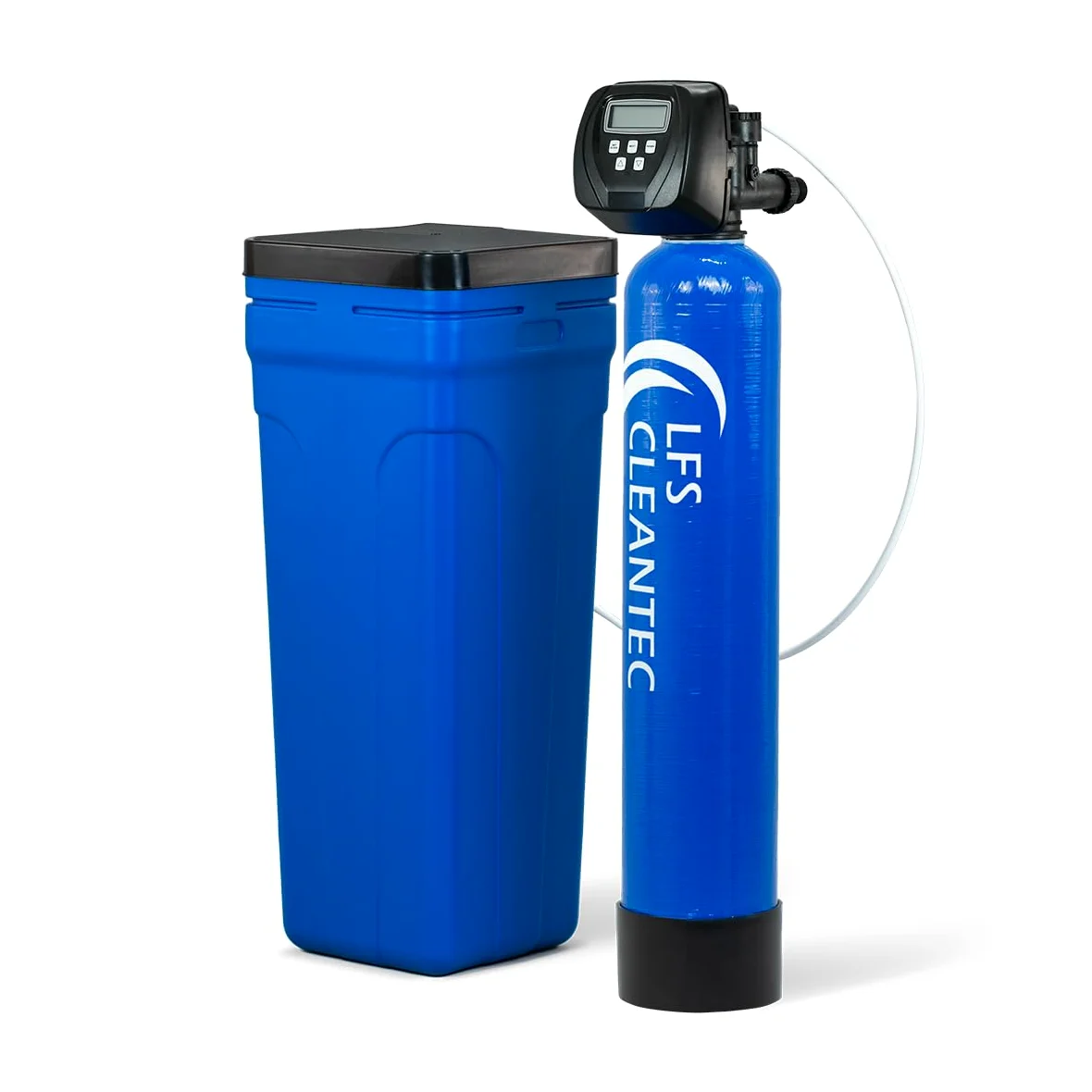 IWSC 1000 - Ablandador de agua para 3 – 4 personas, multifamiliar, depósito de sal separado para largos intervalos de recarga, incluye kit de conexión