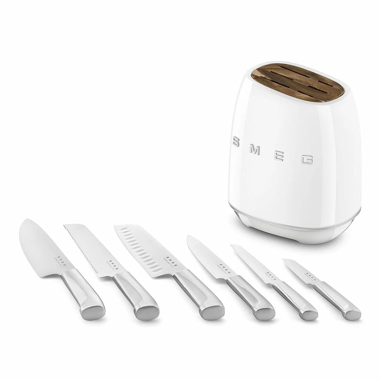 Ceppo con coltelli Smeg KBSF02WH 50 STYLE Bianco