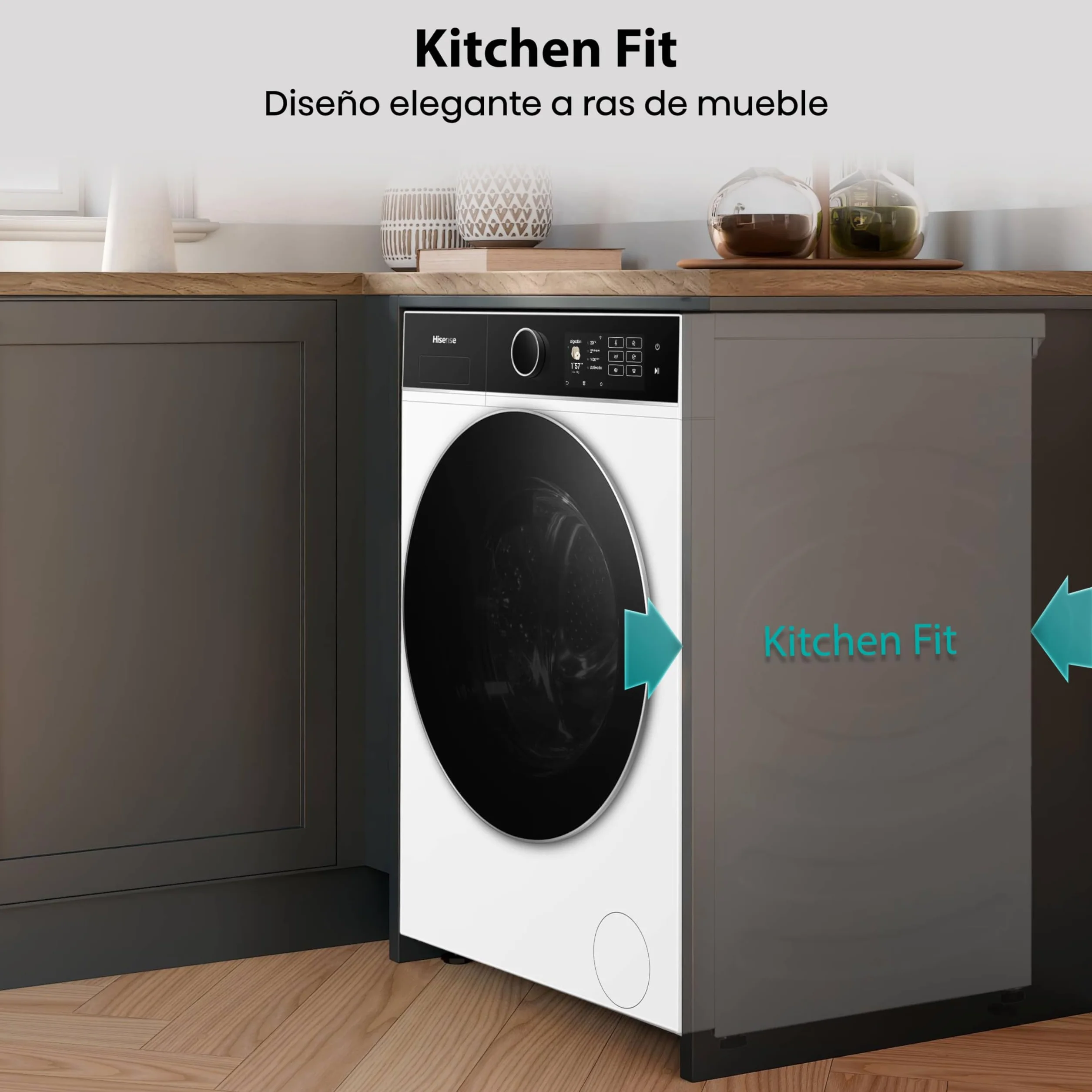 Hisense Lavadora 9 Kg 1400 rpm Clase A-10% Fondo Reducido 47cm Blanco