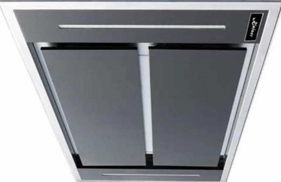 Kaiser - Campana de techo EA 1145 S + Inkl - Kit de circulación de aire, campana de succión (110 cm, acero inoxidable, color marrón negro, 3 velocidades)