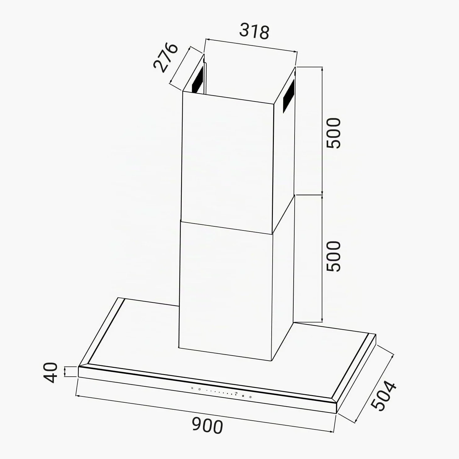 KKT KOLBE Campana Extractora 90 cm | Campana de Pared | acero inoxidable | vidrio negro | WiFi | apagado automático | Funcionamiento táctil | FLAT9006S | aire de escape y circulación, acero inoxidable y vidrio negro, control táctil sensor, wifi, marcha tr