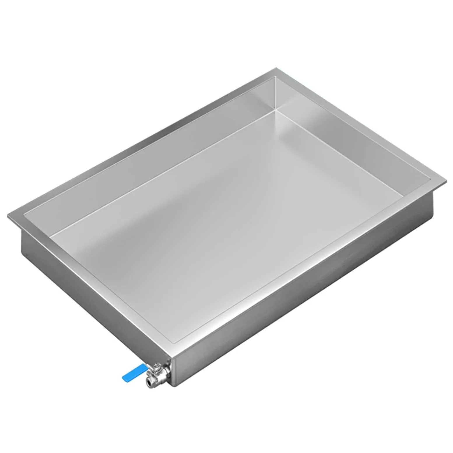 Bandeja de drenaje de acero inoxidable con salida, bandeja de goteo de CA y recogedor de aceite, 80 x 50 x 10 cm, perfecta para almacenes y almacenamiento de aceite
