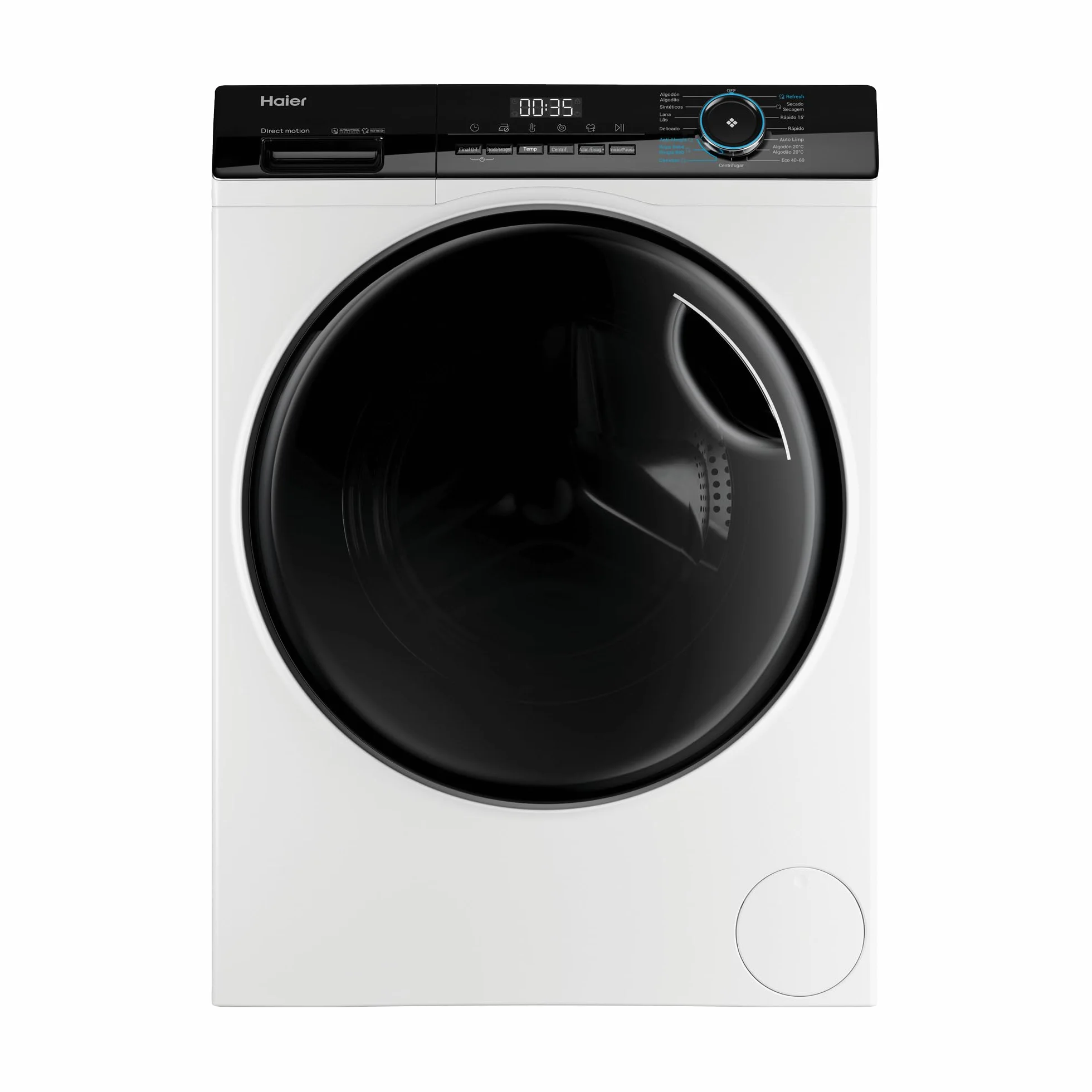Haier I-Pro Series 3 HWD90-B14939-IB - Lavadora Secadora, Capacidad 9 kg + 6 kg, Motor Direct Motion, ABT, Refresh, Fin Diferido, Detector Kg, Libre Instalación, 60CM Ancho, 1400 RPM, Blanco