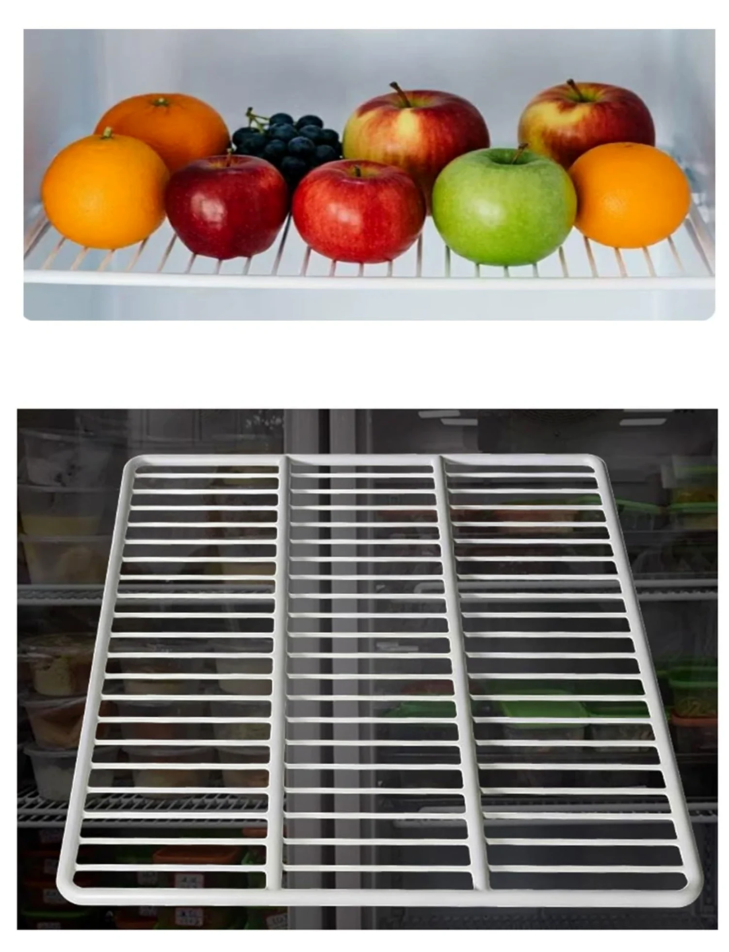 Estante de Repuesto de Alambre para Frigorífico y Congelador | Organizador de Rejilla Metálica para Congelador Horizontal y Frigorífico Comercial(23.4x16.1in)