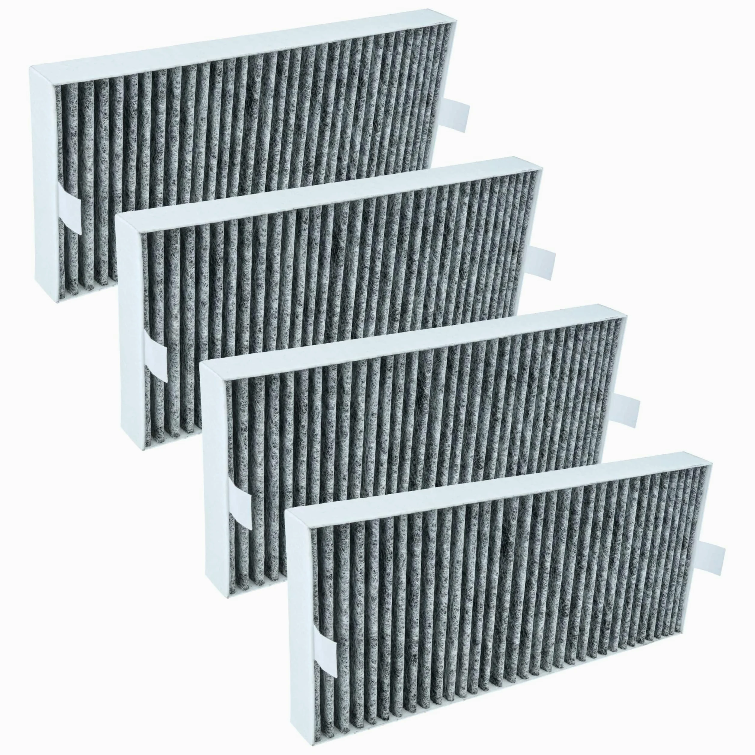 vhbw 4x filtro de carbón activado compatible con Miele KMDA 7272, 7473, 7676, 7876 campanas cocina
