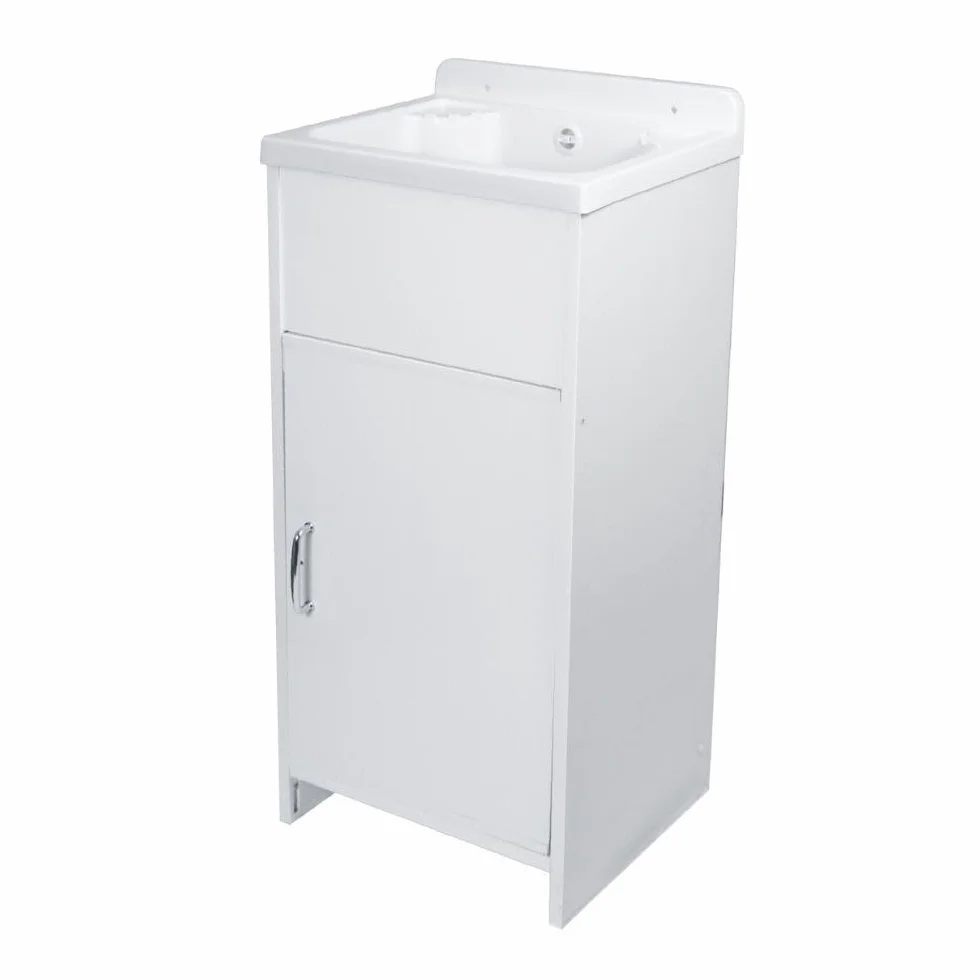 San Marco Mueble lavadero ahorra espacio de PVC 42,5 x 35 cm con lavabo