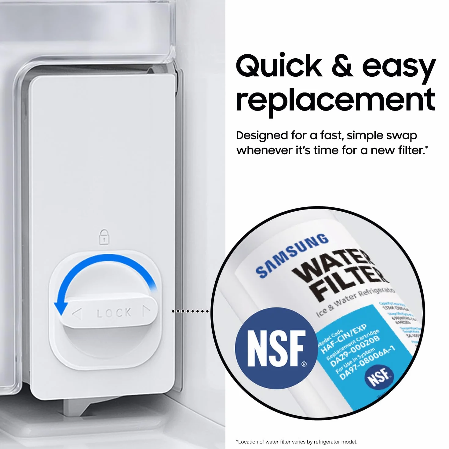Samsung HAF-CIN/EXP De flujo directo Blanco - Filtro de agua