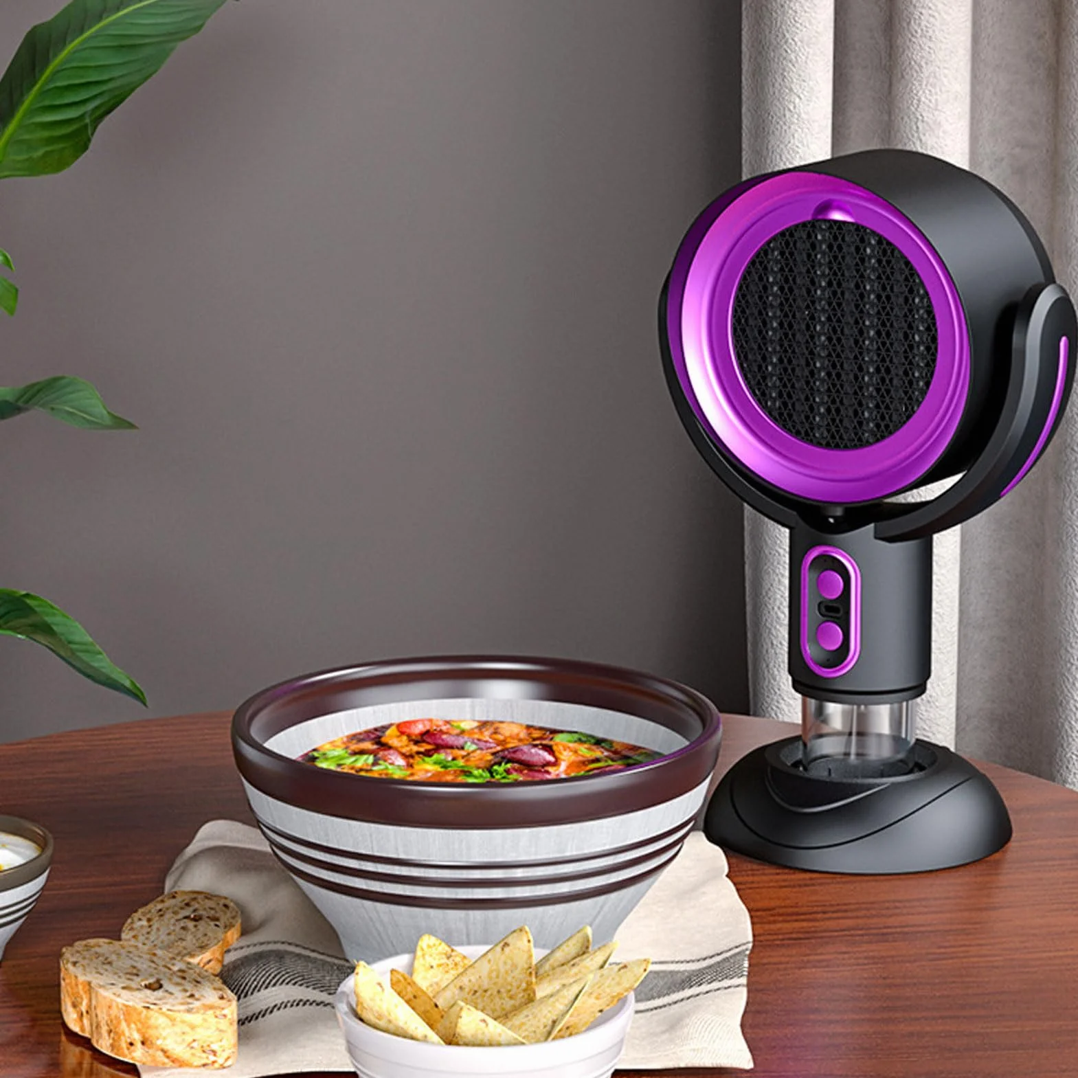 Campana de Extracción Portátil de Mesa con USB, Capucha de Extractor Móvil con Filtro Extraíble, 2 Velocidades, Inalámbrico, para Cocción