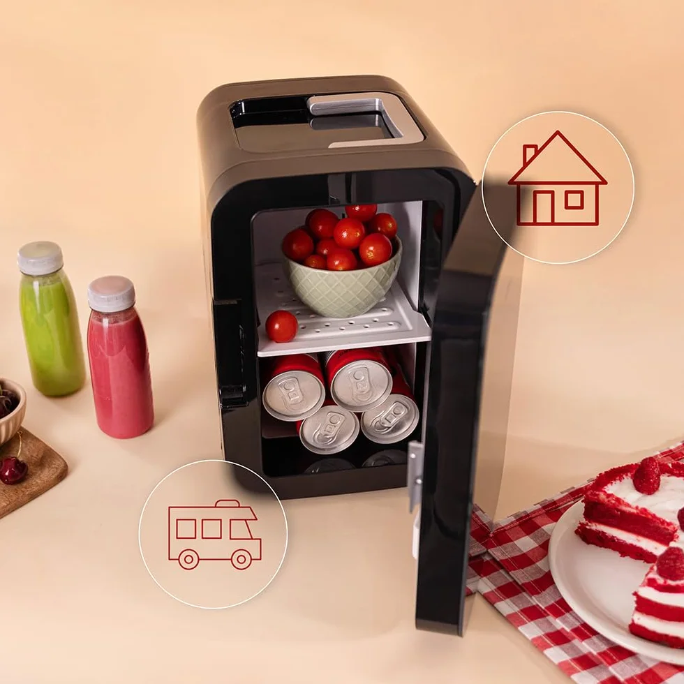Cecotec Bolero MiniCooling 6L Mini Lodówka 12V-220V Chłodzenie i Ogrzewanie 5-65°C Czarny