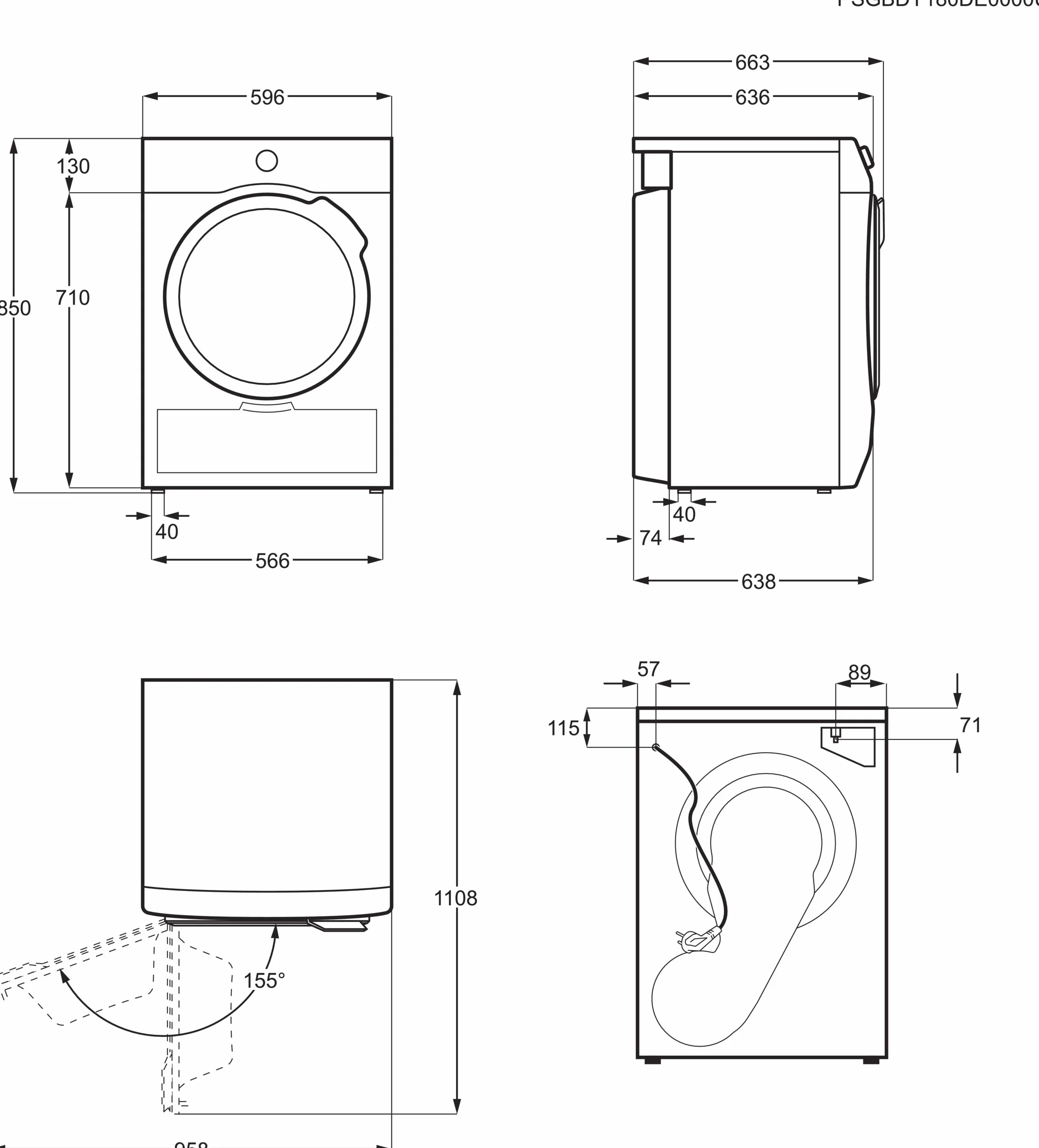 AEG Secador de bomba de calor, 8 kg, serie 7000: SensiDry procedimiento en seco suave y de bajo consumo, nueva tecnología de energía E, volumen automático, tambor suave, dirección de rotación alterna
