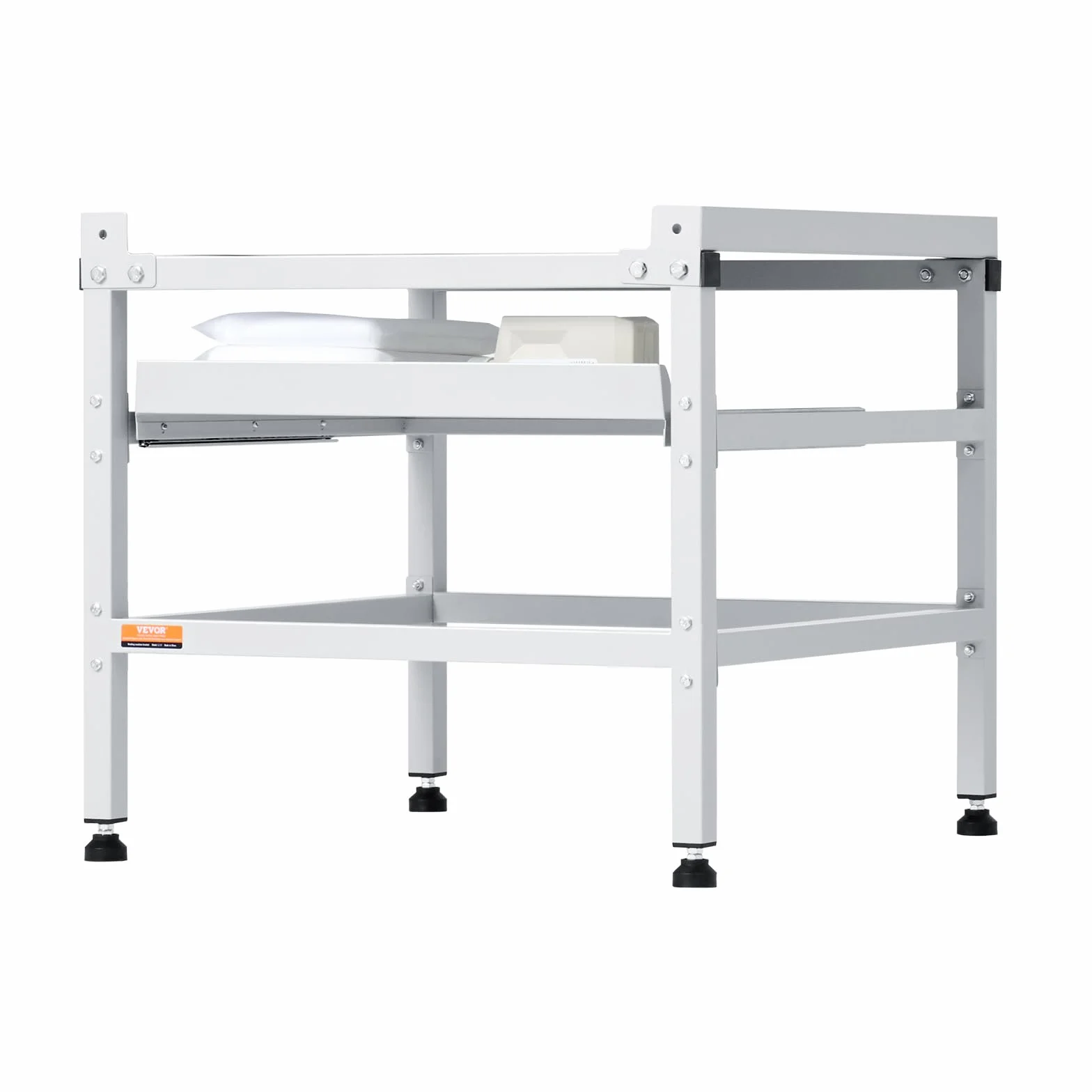 VEVOR Soporte para lavadora de 640 x 635 mm Pedestal para Lavadora de Acero al Carbono Capacidad de Carga de 136 kg Base de Pedestal para Lavadora y Secadora con Bandeja para Levantar Lavadoras