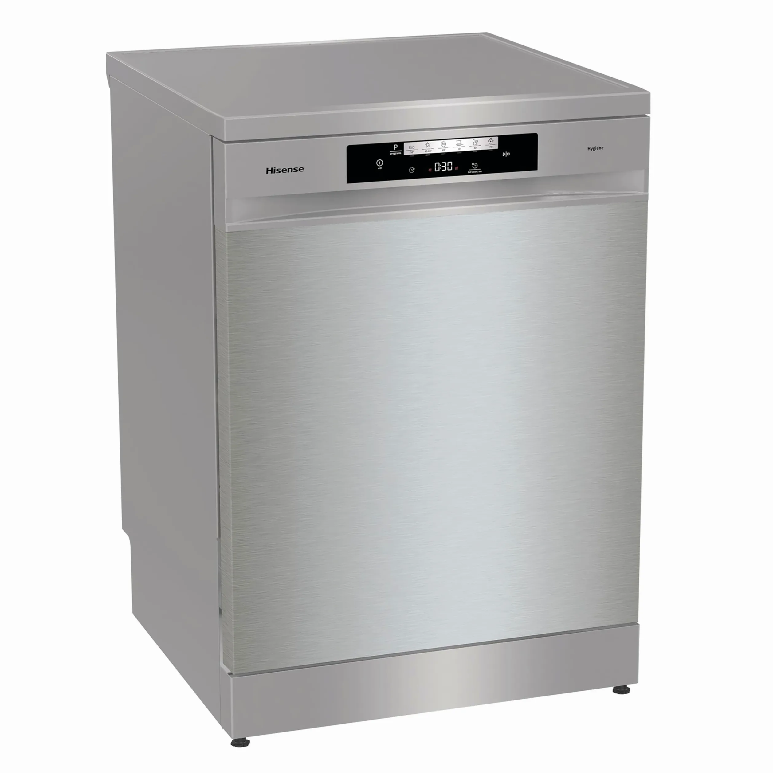 Hisense HS642C60X - Lavavajillas Independiente,Capacidad 14 Servicios, 60cm, Auto Dry Apertura de Puerta Automática, Control Táctil, Inicio Diferido y Lavado Rápido,Media Carga, Libre instalación Inox
