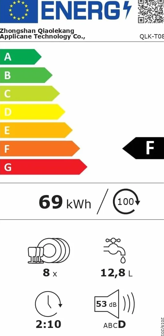 800 W portátil Lavavajillas, lavavajillas de mesa con 6 programas y depósito de agua de 5L, lavavajillas de mesa con cubierta semitransparente e indicador LED, perfecto y fácil para casas pequeñas