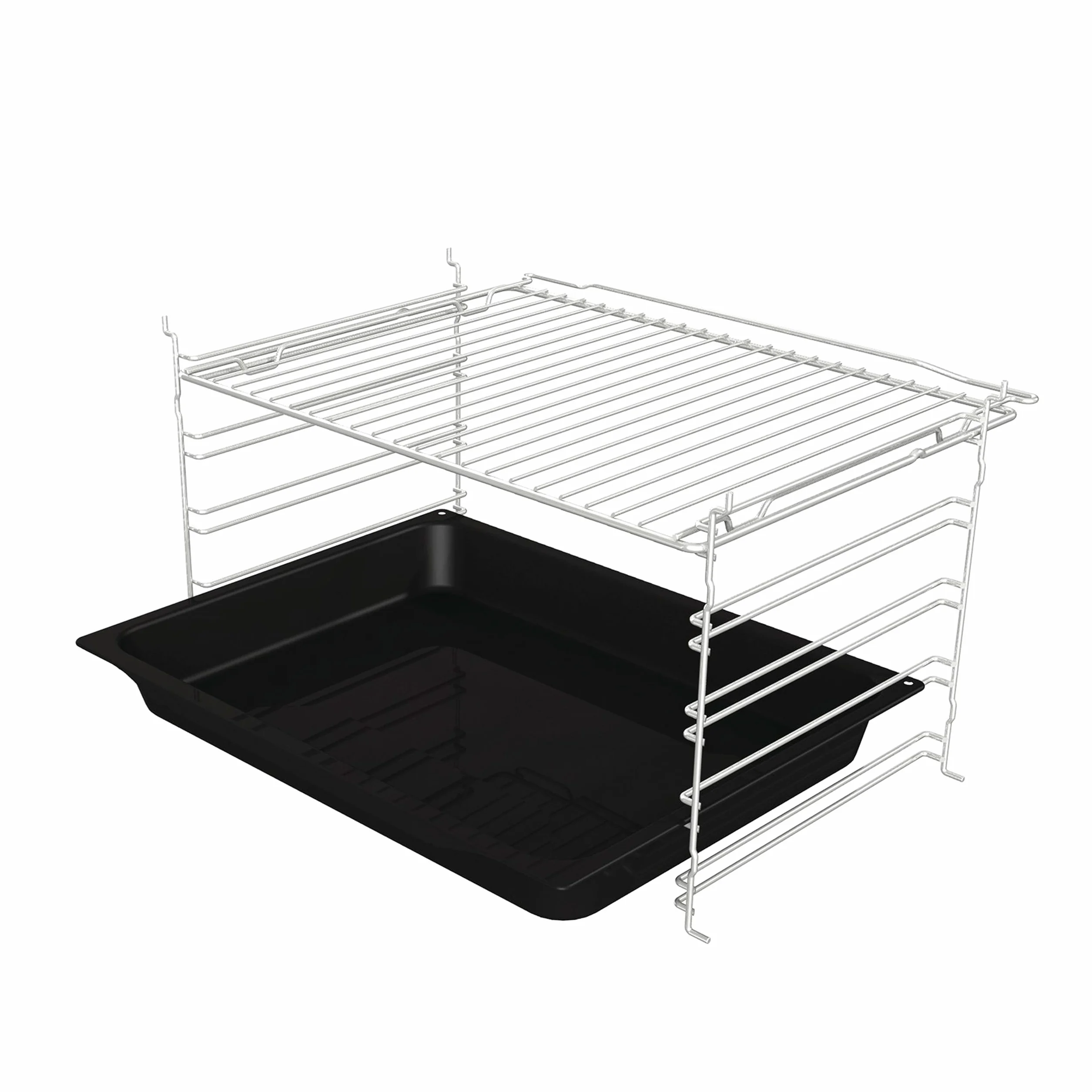 Hisense BI64211PX Horno Multifunción Pirolítico + Función Freidora de Aire sin Aceite, Gran Capacidad 77L,Cocción Simultanea 5 Niveles, ventilador XXL, Pizza mode 300º, Puertas removibles Inox