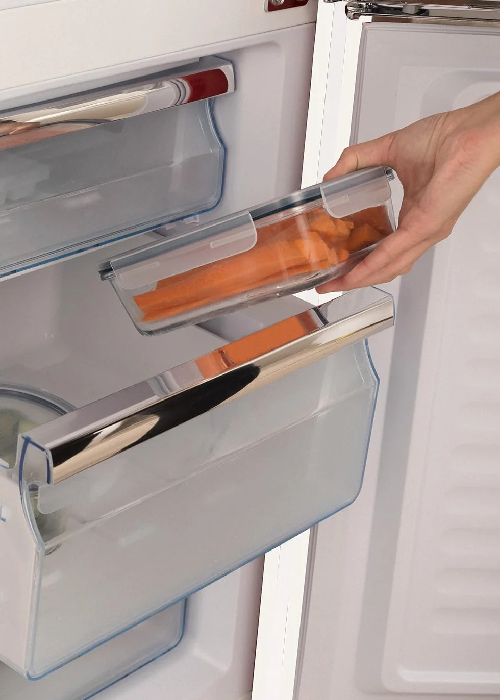 CREATE / FRIDGE STYLANCE/Frigorífico Combi 244L Blanco roto/Diseño y estilo Retro Vintage. Materiales resistentes. Práctica y funcional. 90W