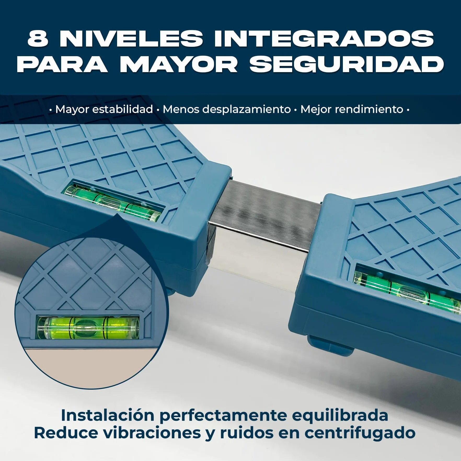 Base Regulable Carro para Lavadora con Ruedas Cia&Co – Soporte Ajustable 42,5–65 cm – Plataforma Móvil profesional hasta 300 kg – Para Frigorífico, Secadora y Electrodomésticos (BASE + 4 RUEDAS)
