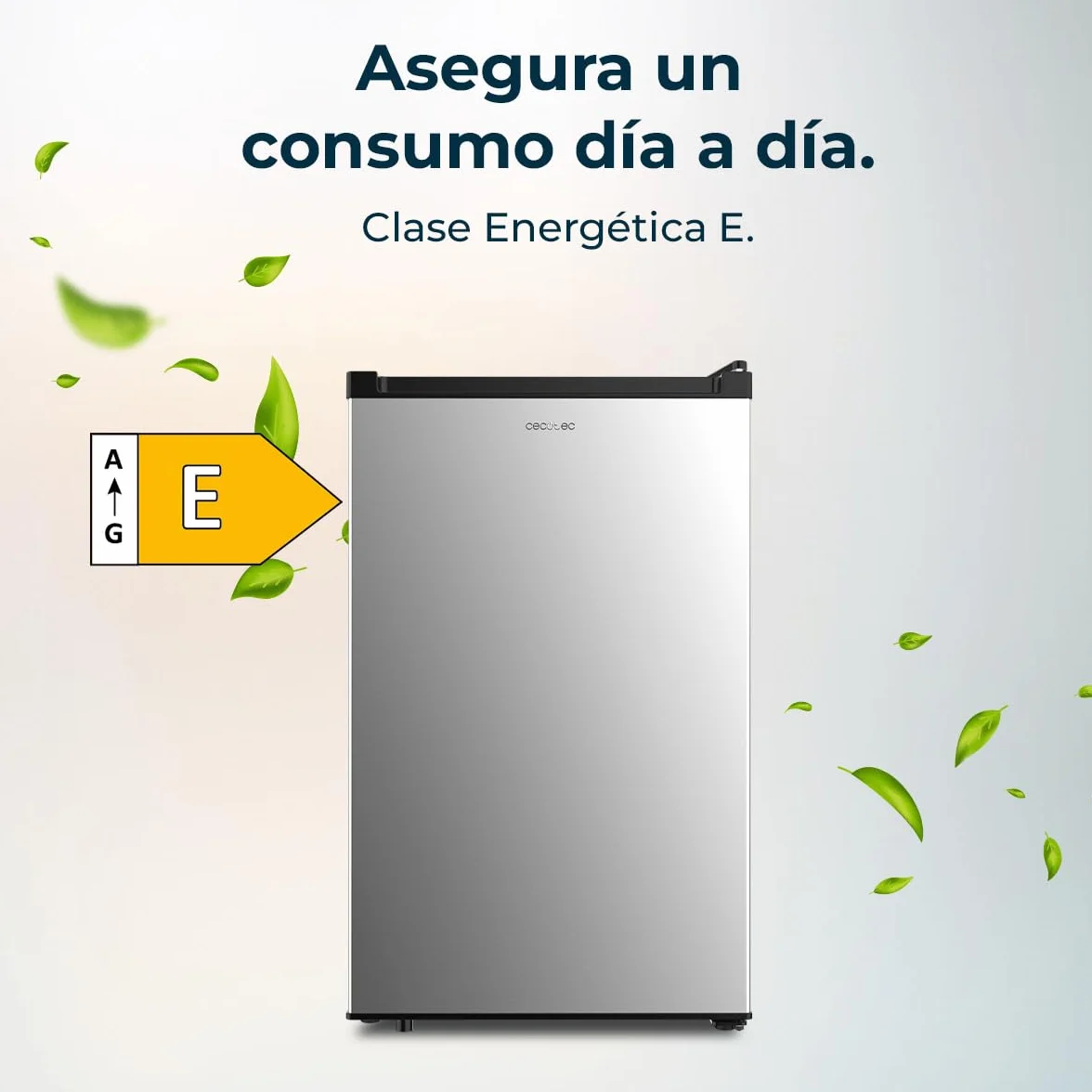 Cecotec Congelador Vertical Sobremesa 87L Bolero CoolMarket TF 87 Inox 83,6 cm Altura 50,6 cm Ancho Bajo Consumo Puerta Plana Reversible Blanco