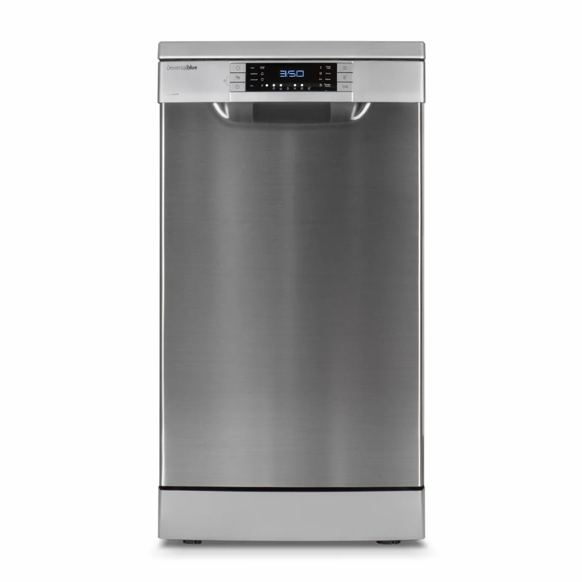 UNIVERSALBLUE Lavavajillas Acero Inoxidable 45 cm | Lavaplatos Inox Programable Libre Instalación con 8 Programas | Máquina de Lavado con Inicio Diferido | Silencioso | ENVIO + SUBIDA A PLANTA GRATIS