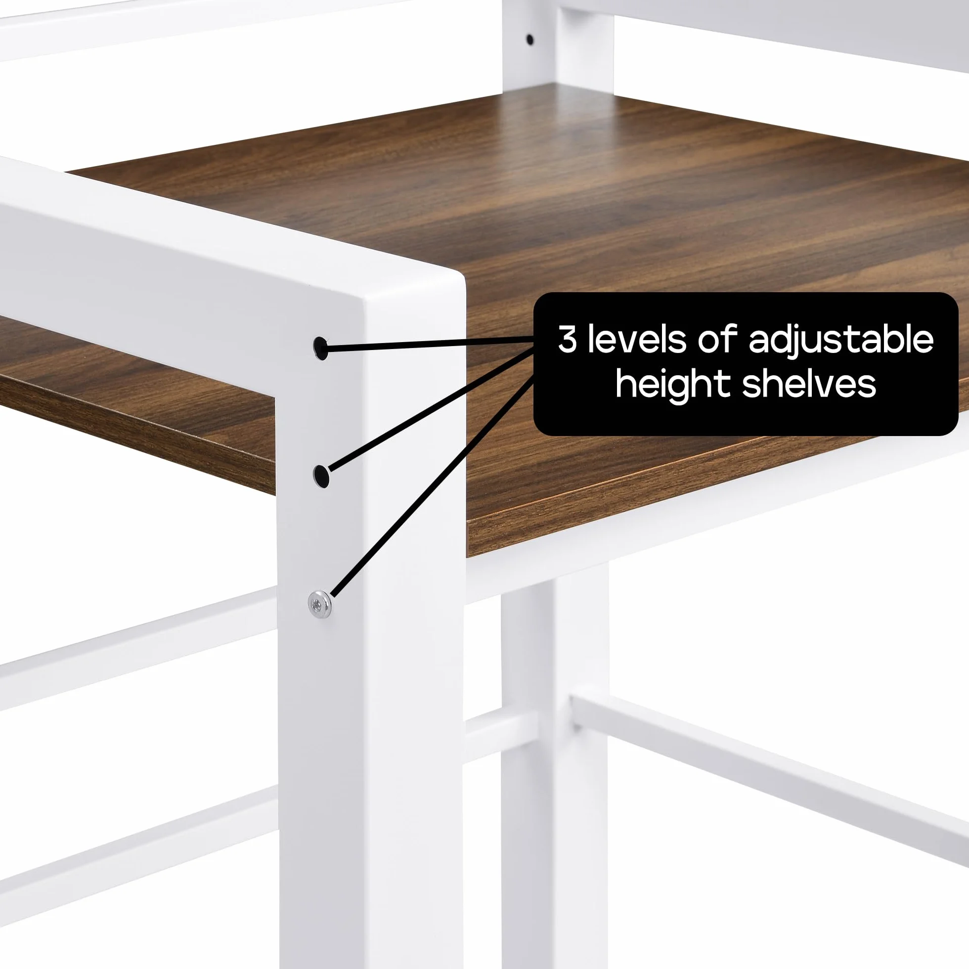 Estantería Lavadora, Soporte Secadora, Mueble para Lavadora y Secadora Ajustable en Altura de 3 Niveles, Capacidad de 300 kg para Baño, Cocina, Balcón, Lavandería, Blanco