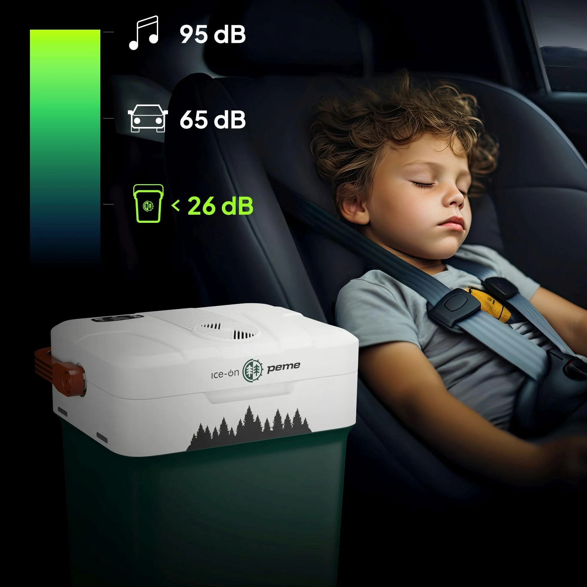 peme Nevera Portátil Eléctrica para Coche Camping Frigorífico Viaje Auto 12V Termoeléctrica con Enchufe Silenciosa Portatil Congelador Frigorifico Fridge Camper Frigoba 220 240 V 25,7L – Essential