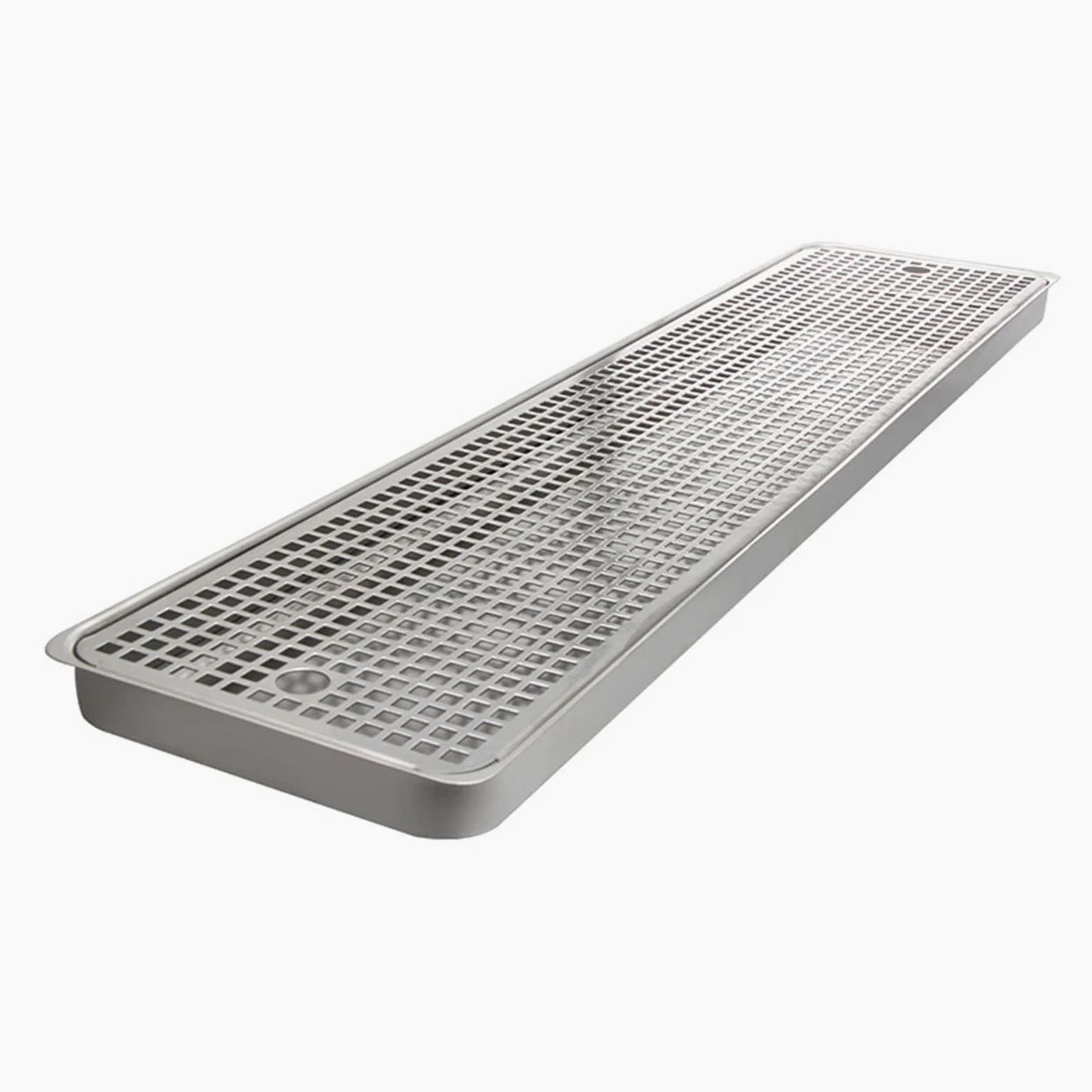 Bandeja de goteo para Kegerator, bandeja de goteo de cerveza de acero inoxidable, diseño rectangular, sin drenaje, ideal para bar en casa o mini nevera, 40 cm de longitud