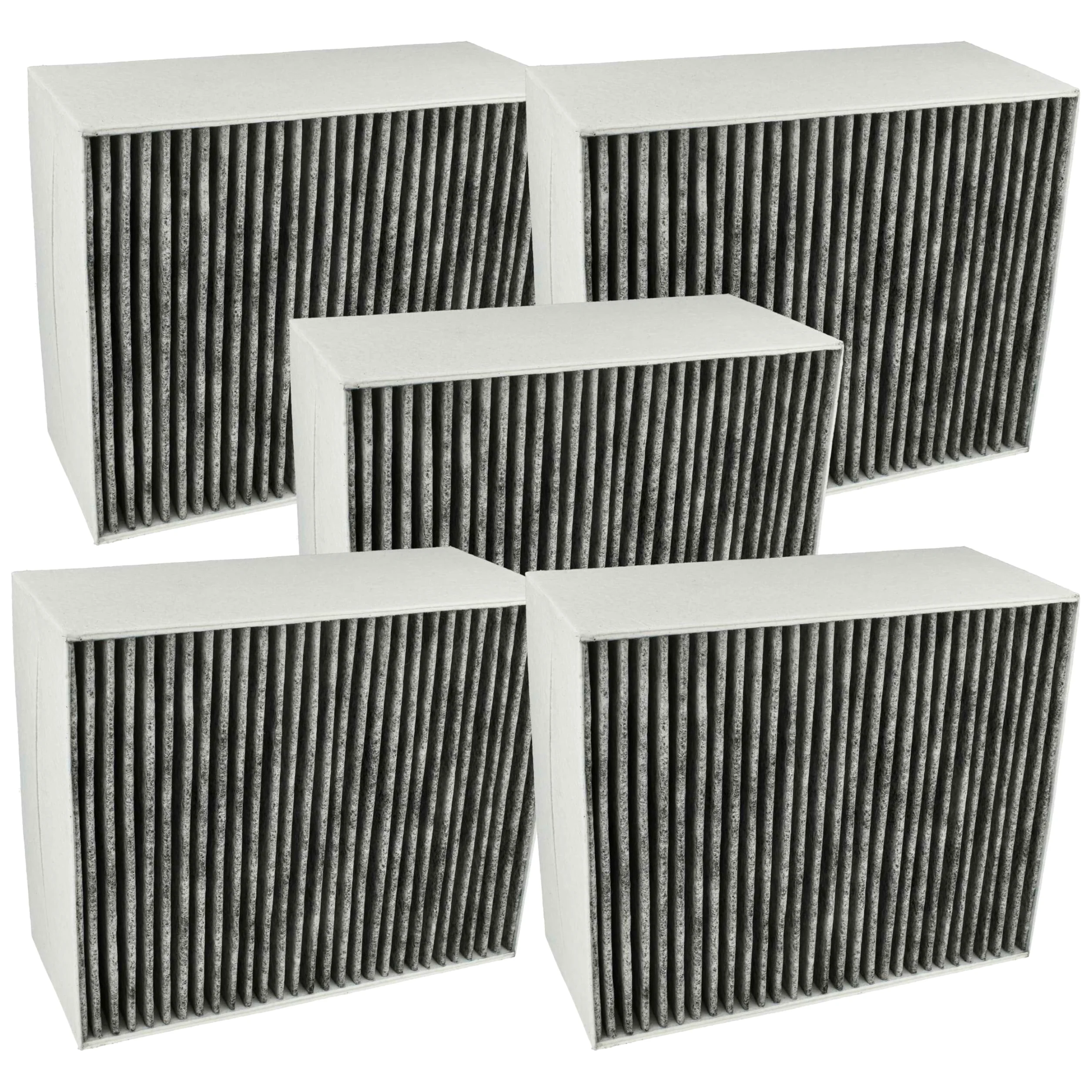 vhbw 5x filtro de carbón activado compatible con Siemens LF98BB542/01 | LF98BB540/03, LF98BB540/02, LF98BB542/02 campanas cocina - 22,7 x 18,9 x 10 cm