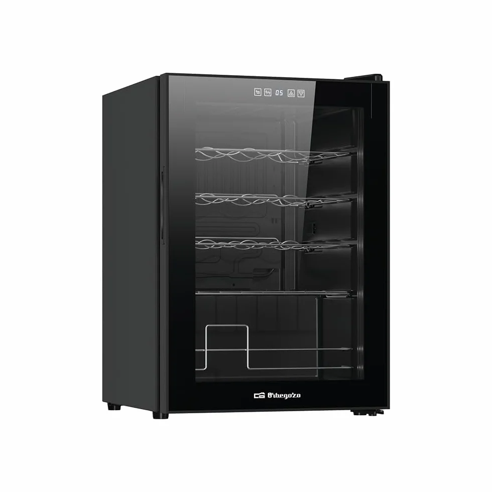 Orbegozo Vinoteca con compresor VCO 2000, volumen 53 litros capacidad para 20 botellas, refrigeracion por compresor, temperatura 5-18º, clase G, R600a