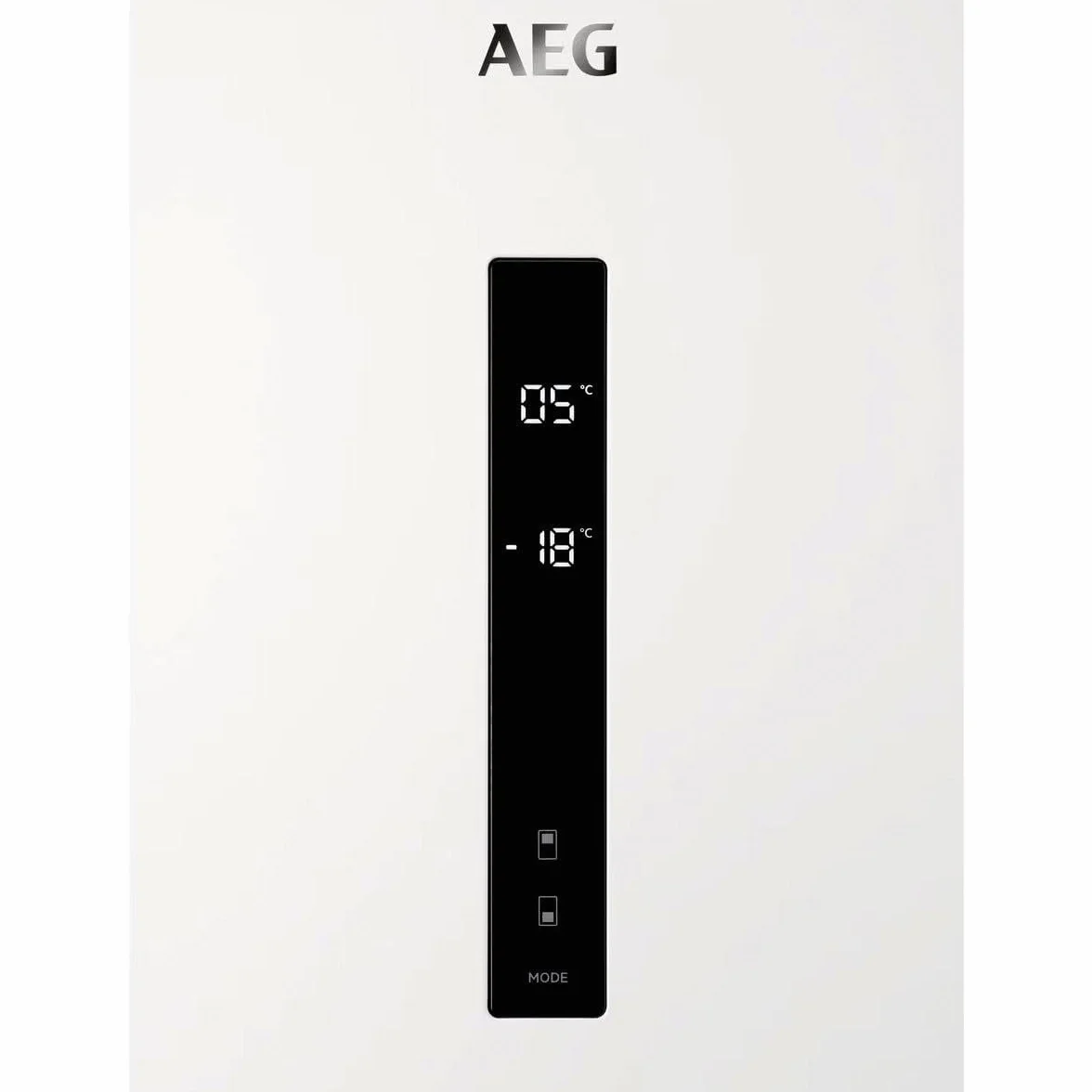 AEG RCB636E5MW Frigorífico Combi, Libre Instalación, 2,01 m, CustomFlex, Sistema Cooling 360°, Tecnología Twintech, Sistema MultiFlow, Display LED, Cajón ExtraChill, Luces LED, Blanco