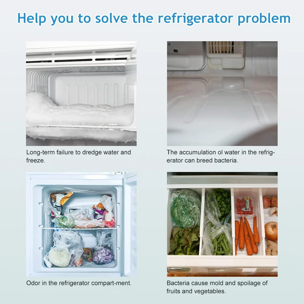Herramientas Limpieza Frigorífico,Herramienta de Drenaje para Refrigeradores,Herramienta de Limpieza del Orificio de Drenaje del Refrigerador,Cepillo para Limpiar Frigorífico,para Hogar (6)