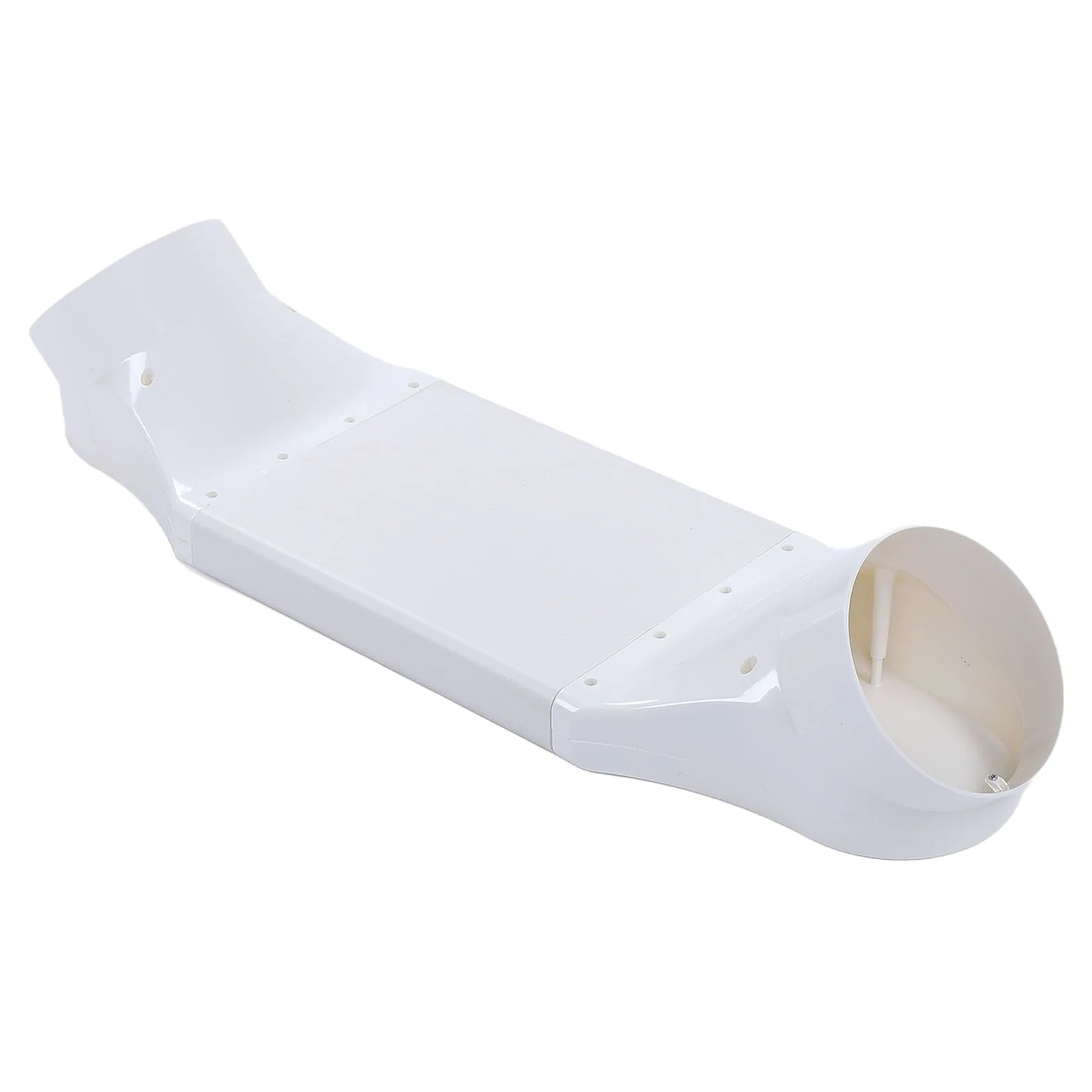 Fafeicy Kit de Transición de Conducto ABS de 200mm, Adaptador Redondo a Plano, Tubo de Cruce de Haz sin Taladro para de Ventilación de Secadora en Lavandería Doméstica