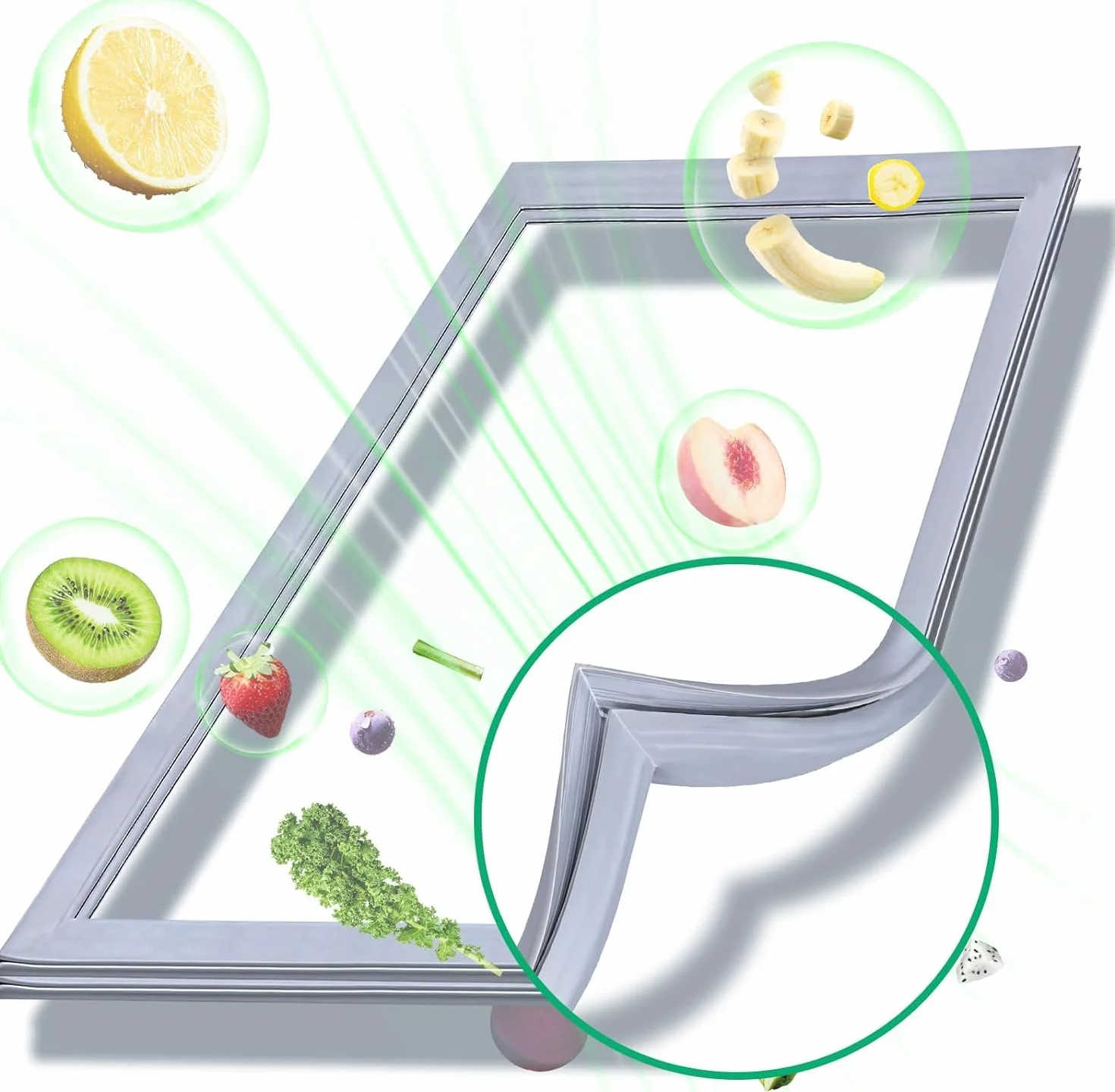 Tira De Sellado Universal Personalizada para Puerta De Refrigerador,Piezas De Refrigerador De Cualquier Tamaño,Blanco
