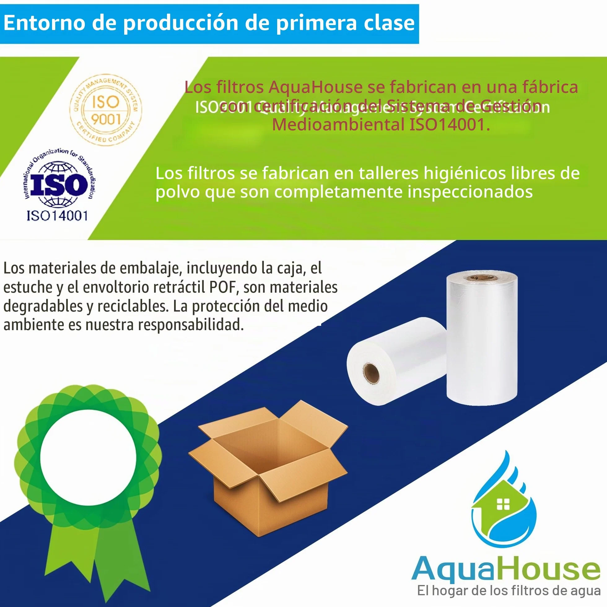 4x AquaHouse UIFH Compatible para Haier 0060823485A Kemflo Aicro filtro de agua para refrigeradores Haier, CDA, Firstline, Frigistar