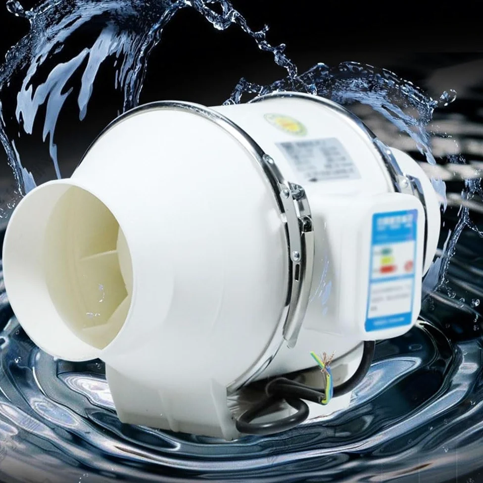 Ventilador de ático Extractor de conducto refuerzo industrial, ventilador extracción silencioso alto volumen aire for uso doméstico y comercial para el cuarto de baño