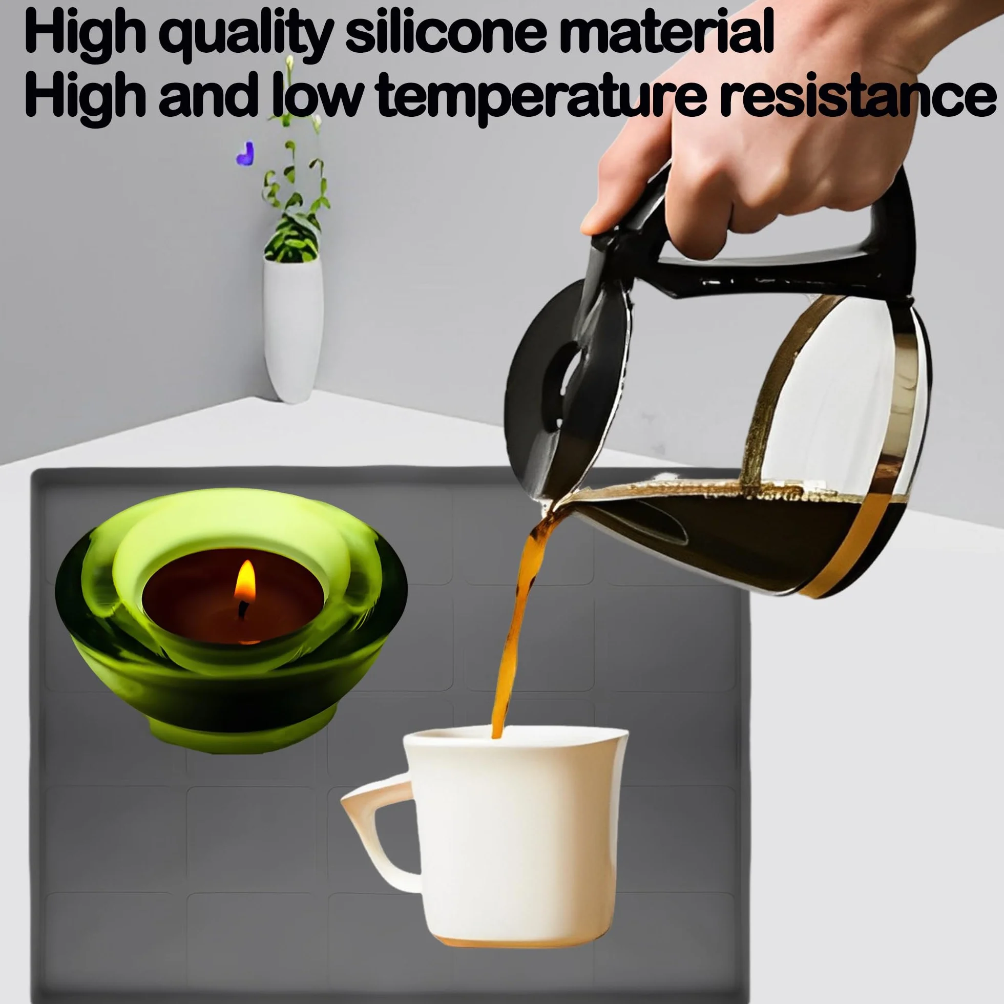 Alfombrilla Para Refrigerador, Tapete De Silicona Multifunción, Mini Nevera, Mini Refrigerador, Protector Suelo Cafetera Pequeña, Protector De Suelo Suave Para Debajo Del Refrigerador
