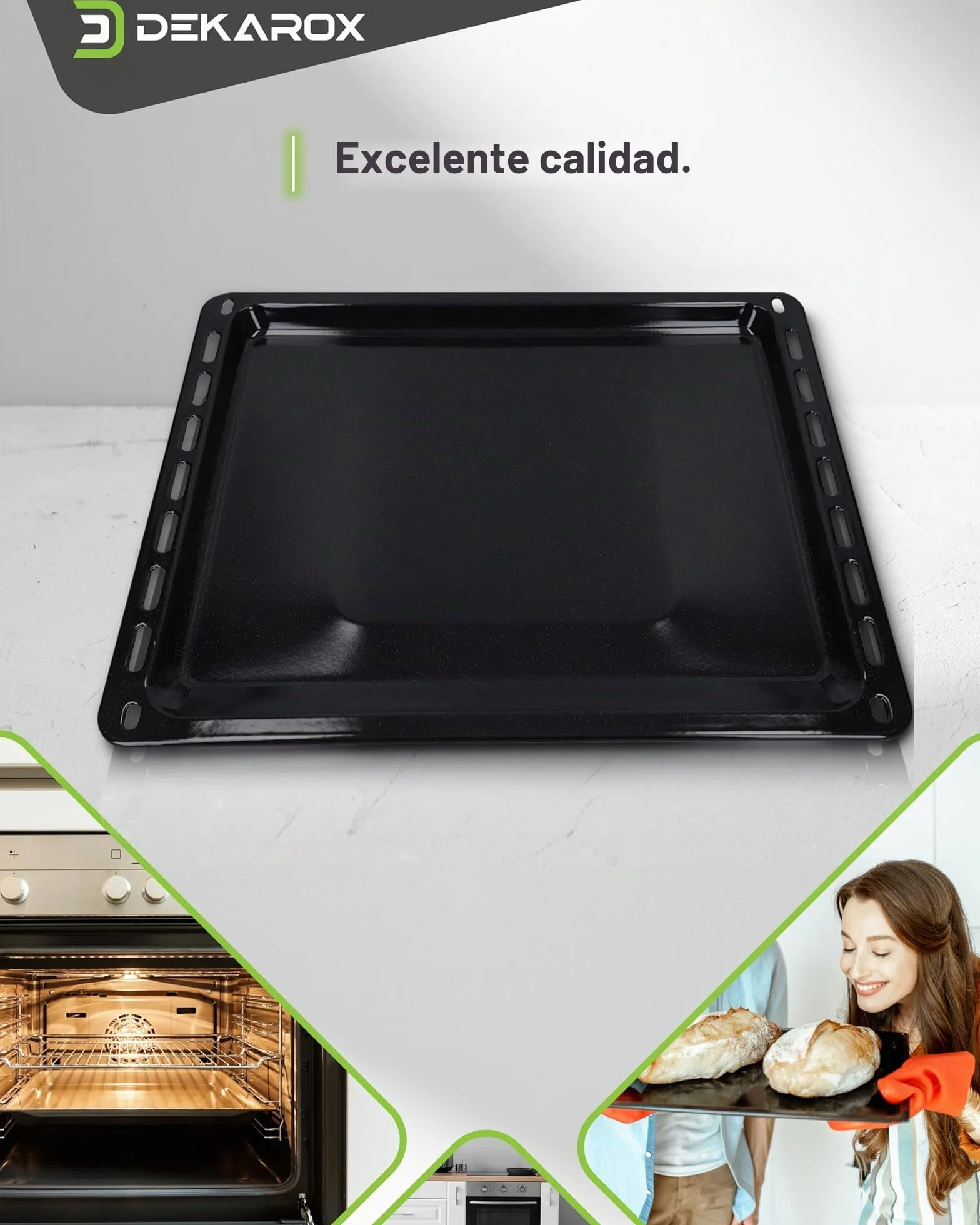 Bandeja de horno esmaltada para AEG Electrolux Juno Zanussi Zanker 353193923/3 353193923/3 3531939233