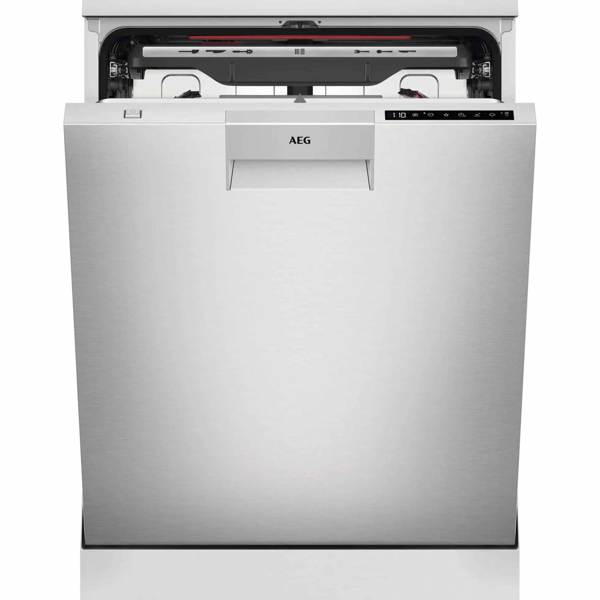 AEG Lavavajillas Libre Instalación FFB76717PM 60 cm 14 Cubiertos AirDry Display Digital XL Cavidad XXL Motor Inverter 44 dB Inox