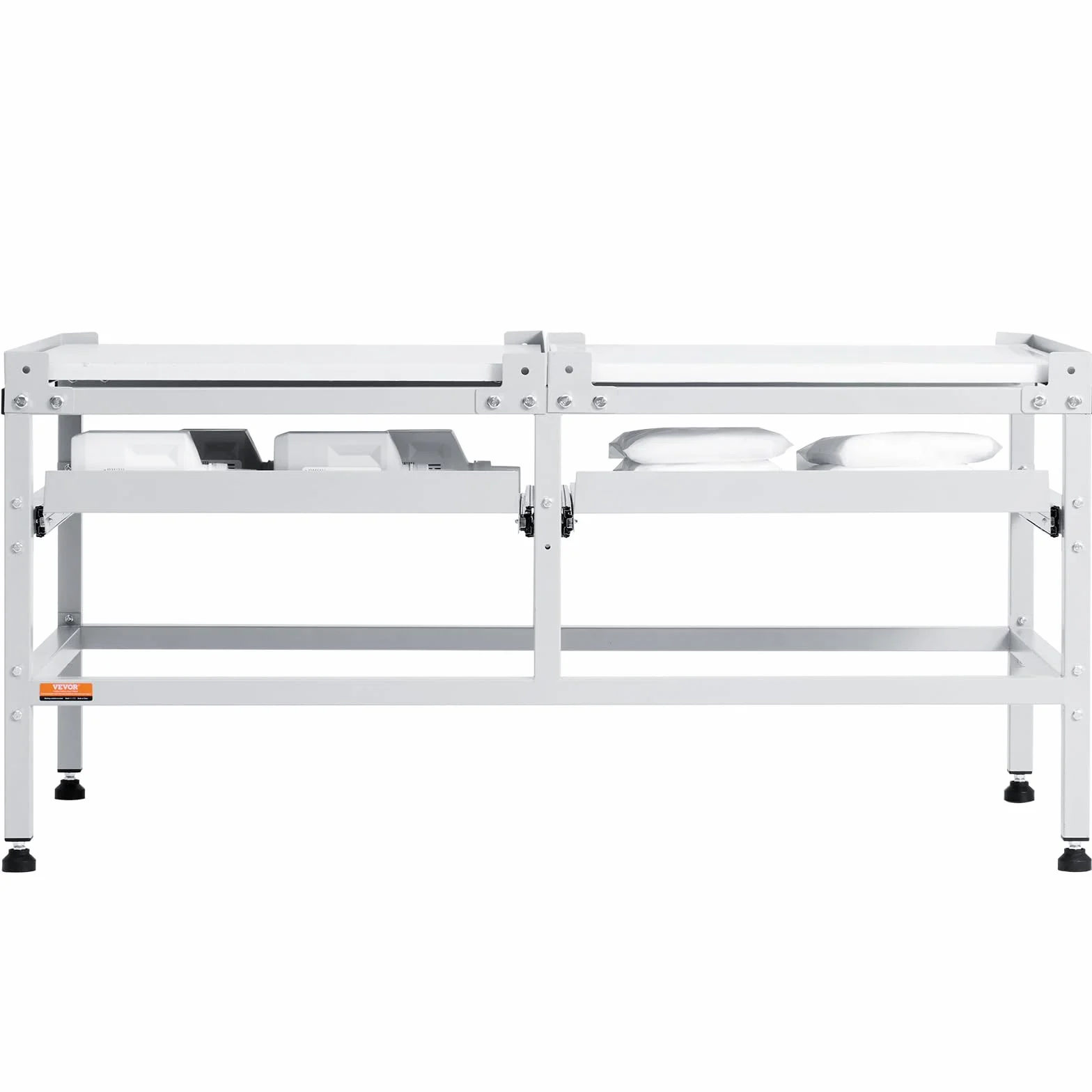 VEVOR Soporte para lavadora de 1230x635 mm Pedestal para Lavadora de Hierro Capacidad de Carga de 267kg Base de Pedestal para Lavadora y Secadora con Bandejas Dobles para Levantar Lavadoras