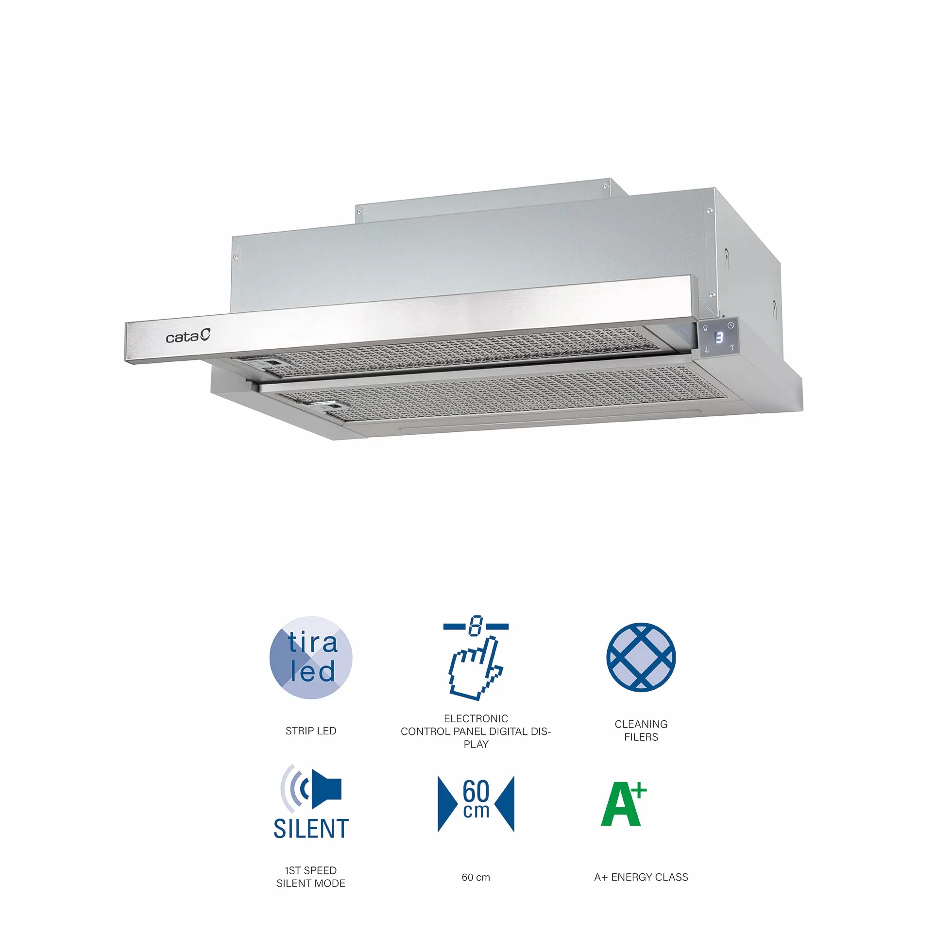 CATA Campana extractora de Cocina TFH 6630X 60 cm Inox