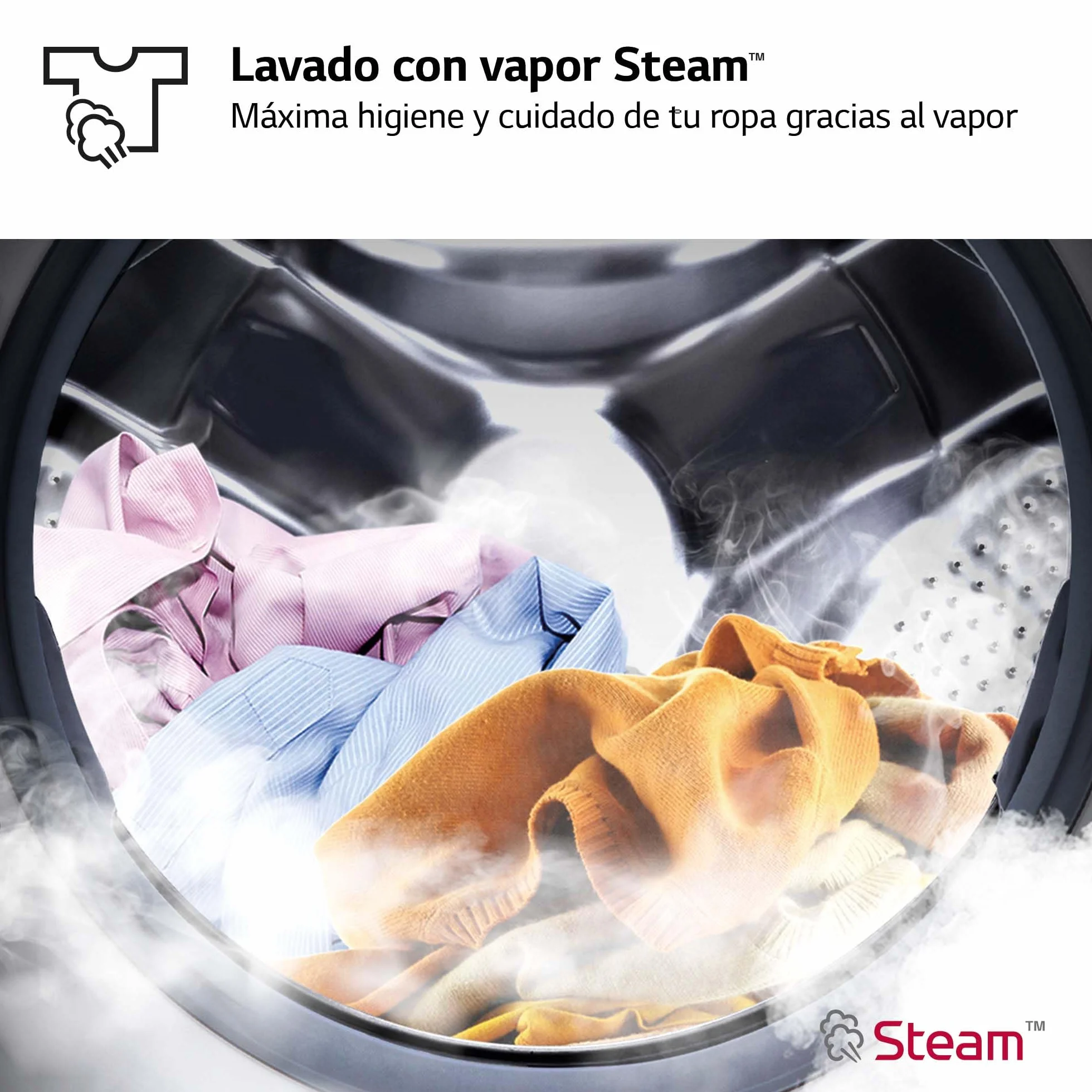 LG Lavadora Secadora Inteligente Direct Drive 9/5kg 1400 rpm Autodosificación Vapor Steam Wi-Fi ThinQ Serie 550 Blanco
